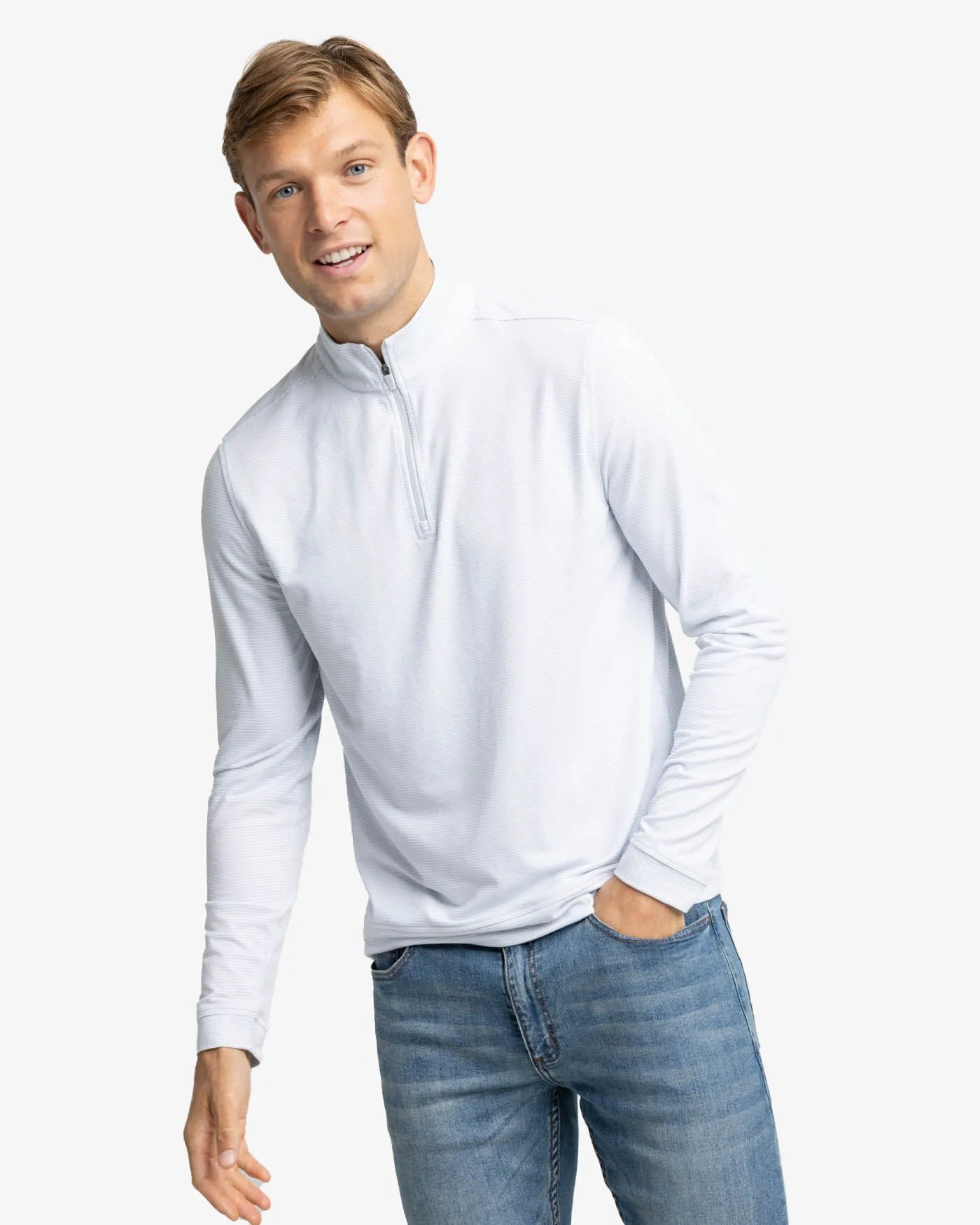 Cruiser Micro-Stripe Heather Quarter Zip