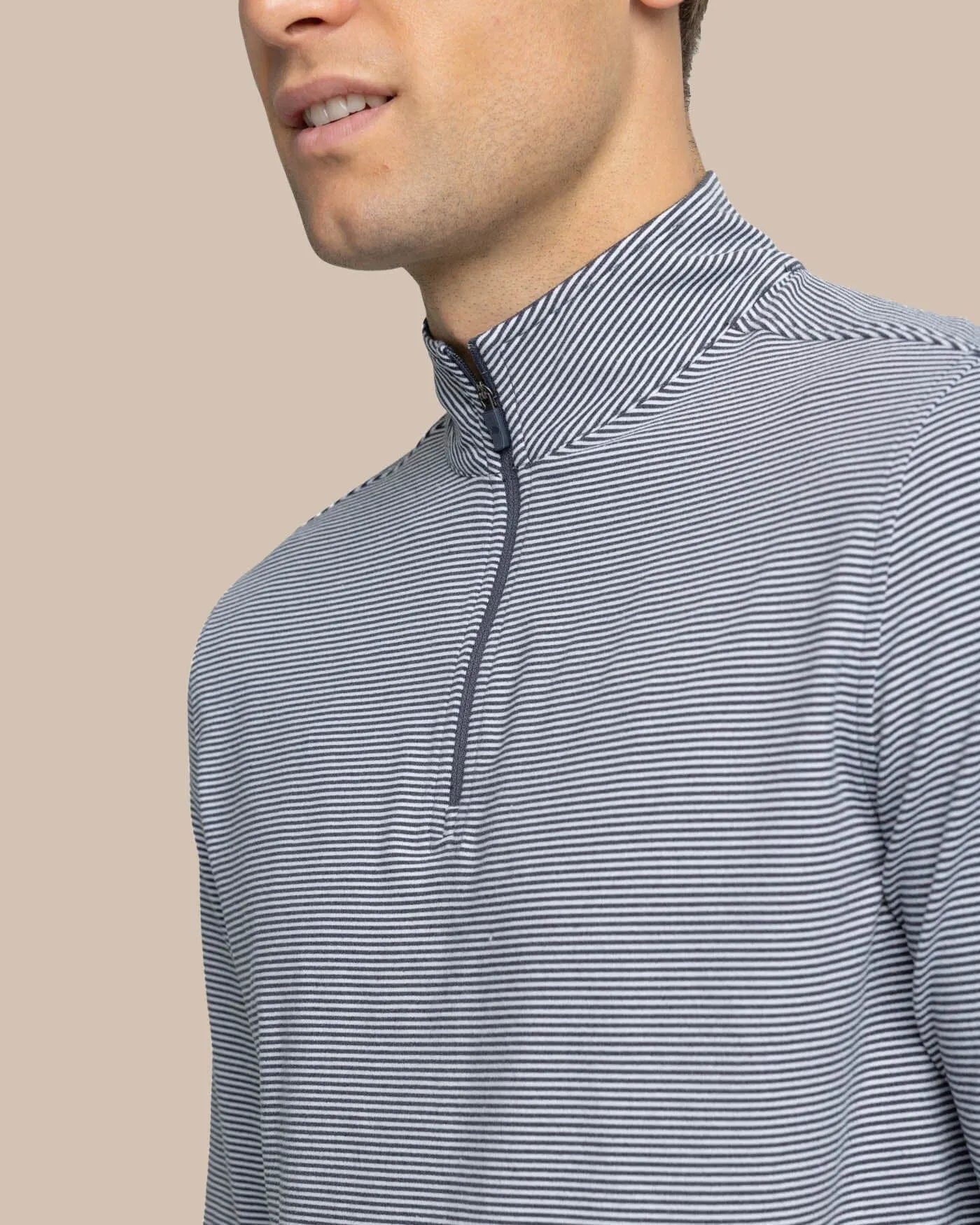Cruiser Micro-Stripe Heather Quarter Zip
