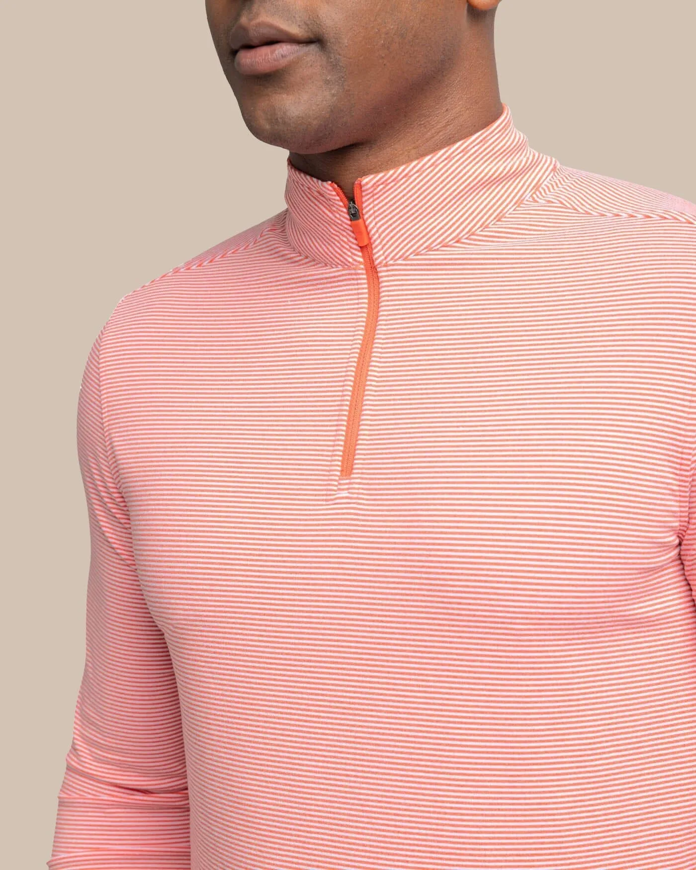 Cruiser Micro-Stripe Heather Quarter Zip
