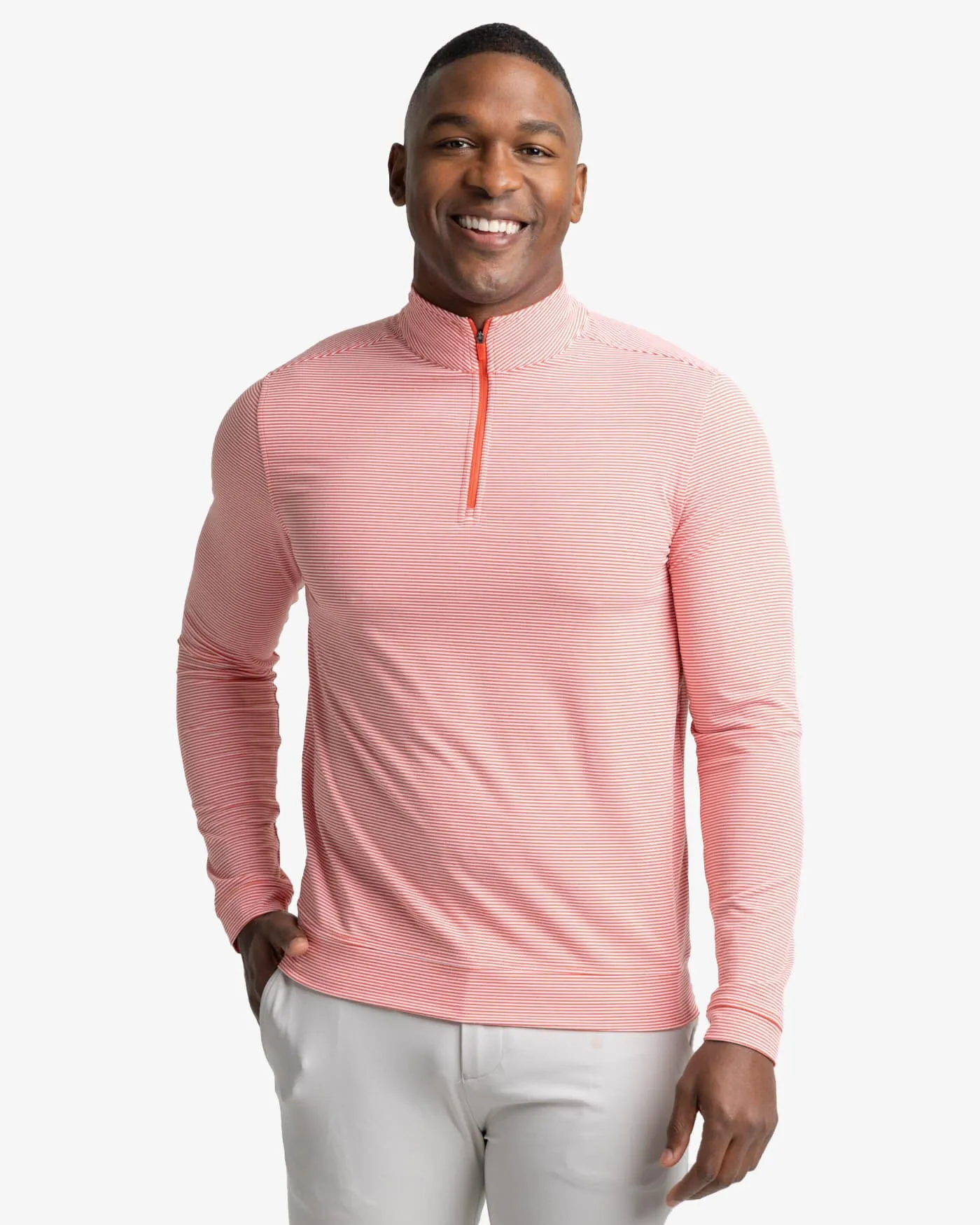 Cruiser Micro-Stripe Heather Quarter Zip