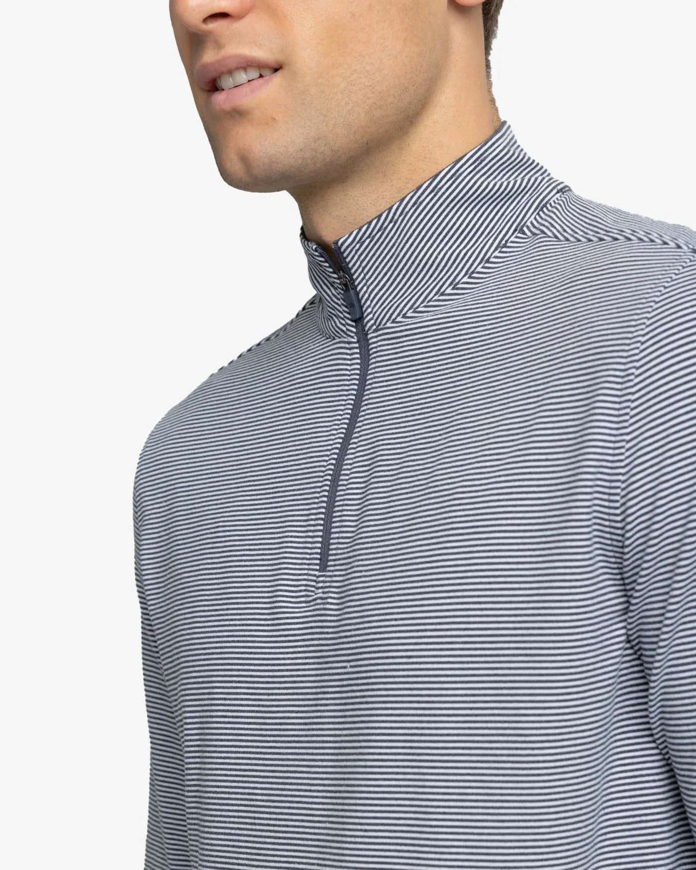 Cruiser Micro-Stripe Heather Quarter Zip