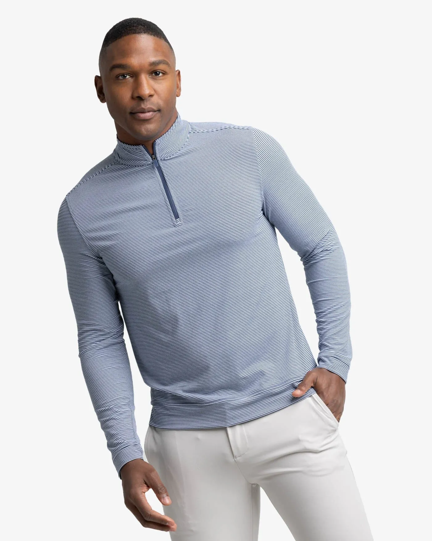 Cruiser Micro-Stripe Heather Quarter Zip