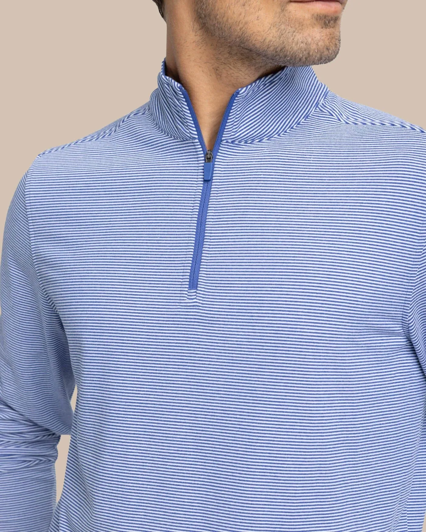 Cruiser Micro-Stripe Heather Quarter Zip