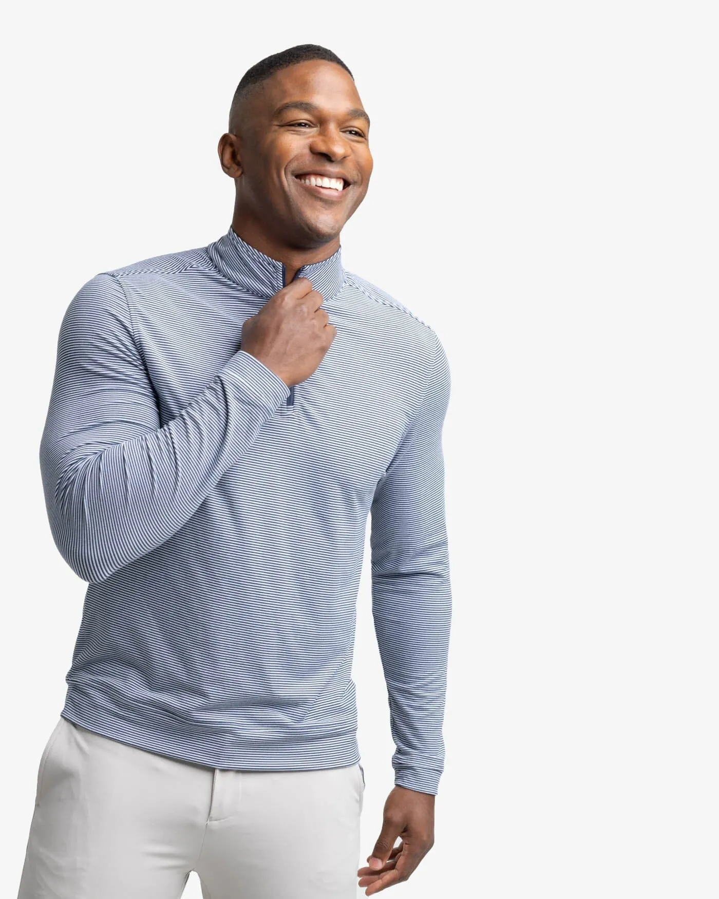 Cruiser Micro-Stripe Heather Quarter Zip