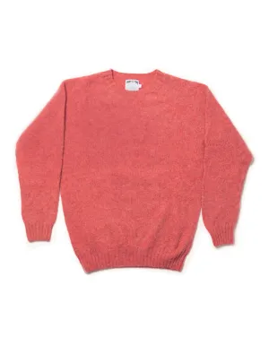 DARK PINK SHAGGY DOG CREWNECK SWEATER - TRIM FIT