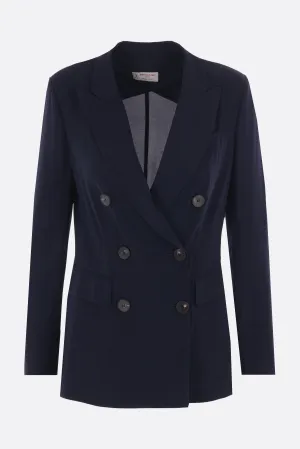double-breasted jacket in georgette
