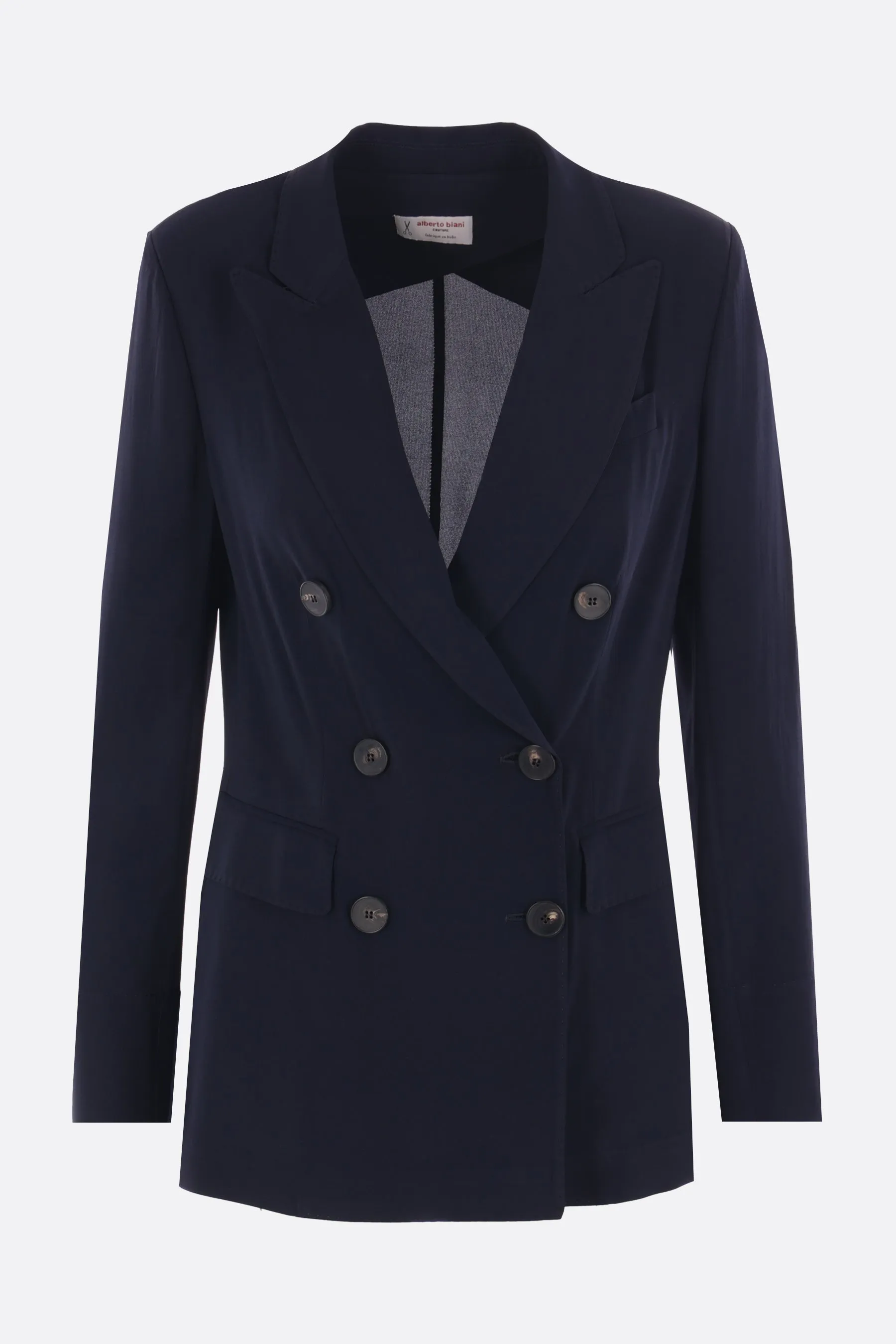 double-breasted jacket in georgette
