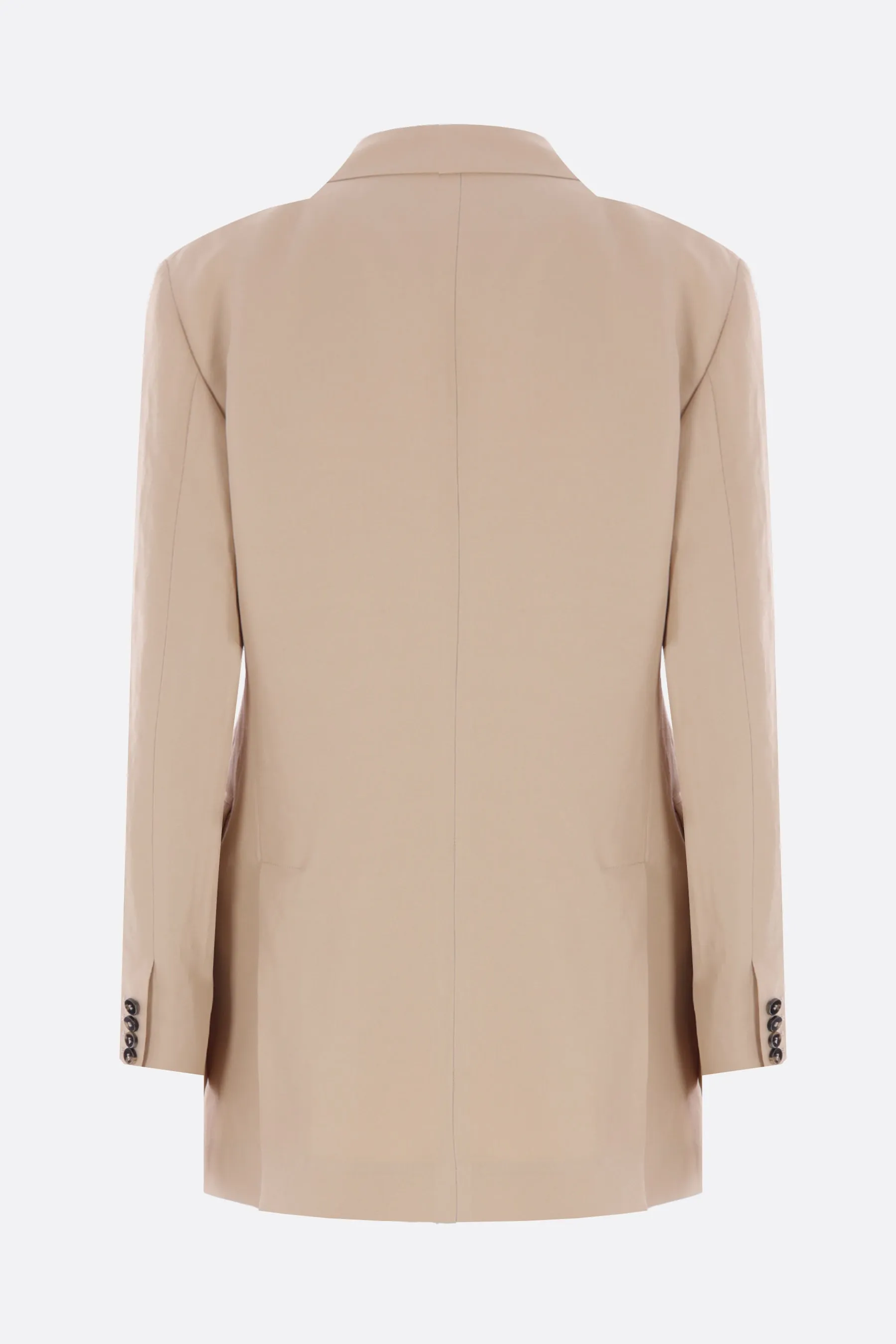 double-breasted jacket in linen blend