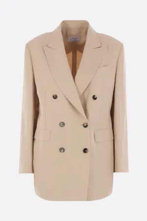 double-breasted jacket in linen blend