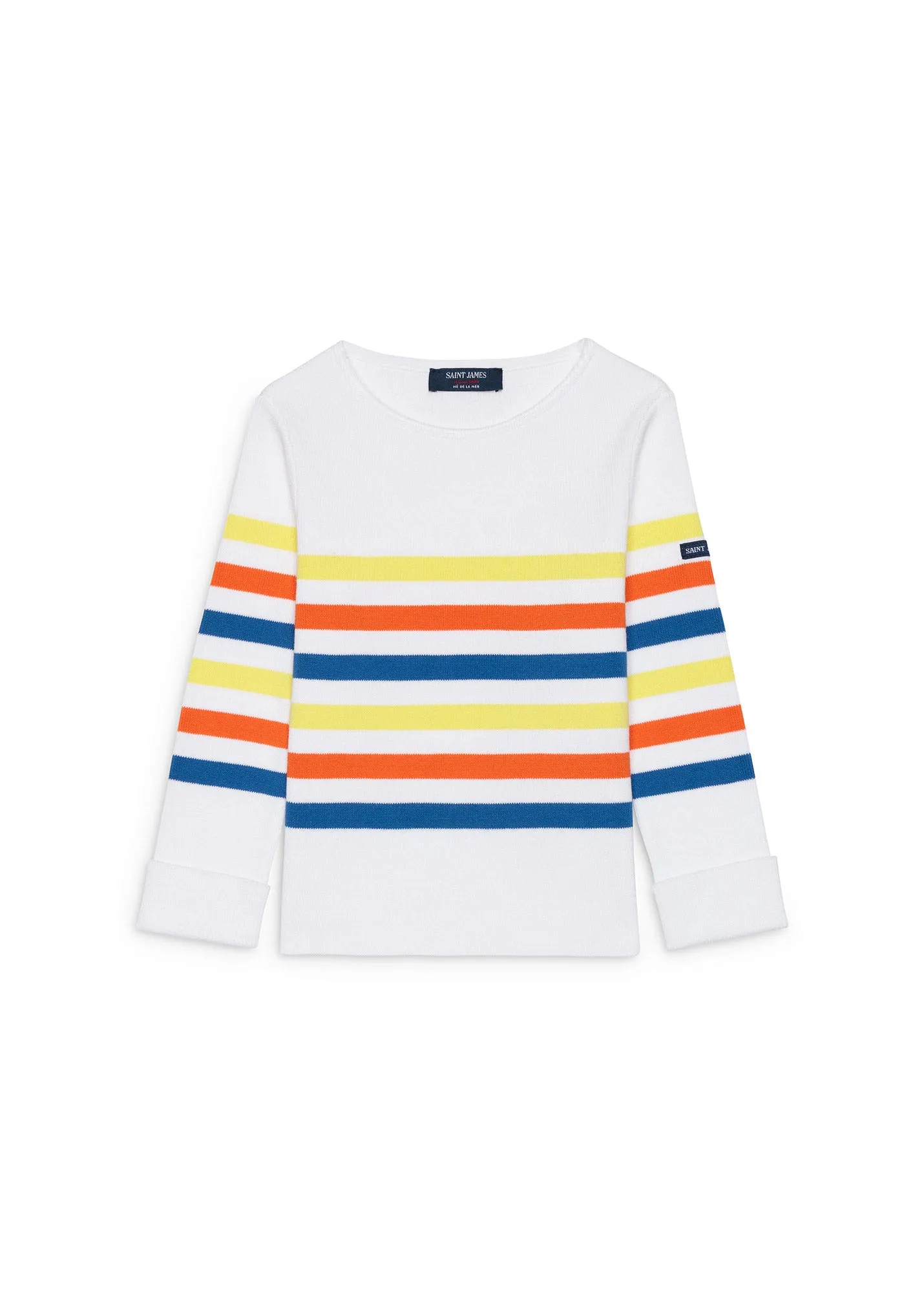 ECRINS COTTON KIDS - Tricolor Striped Sweater in Coton for Kids (CAP GRAPHIC)