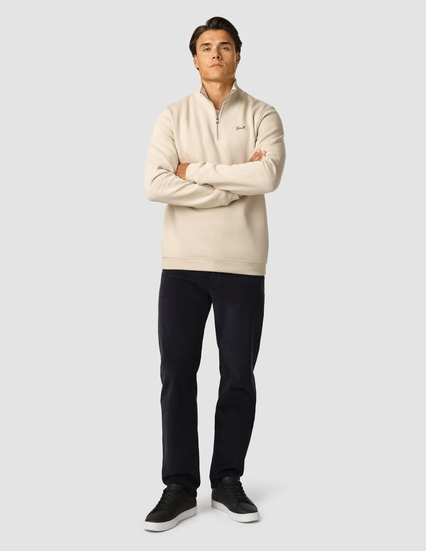 Everyday Half Zip Wooden Beige