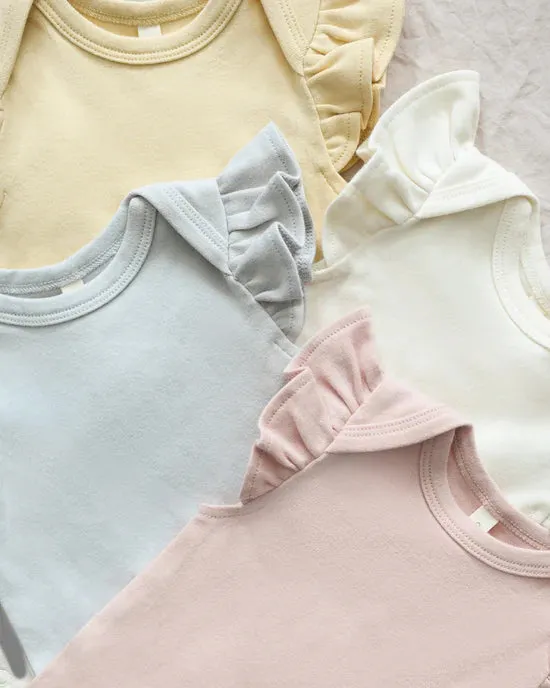 Flutter Sleeve Bodysuit - Ivory