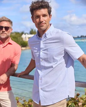 Folly Field Stripe Seersucker Short Sleeve Sport Shirt
