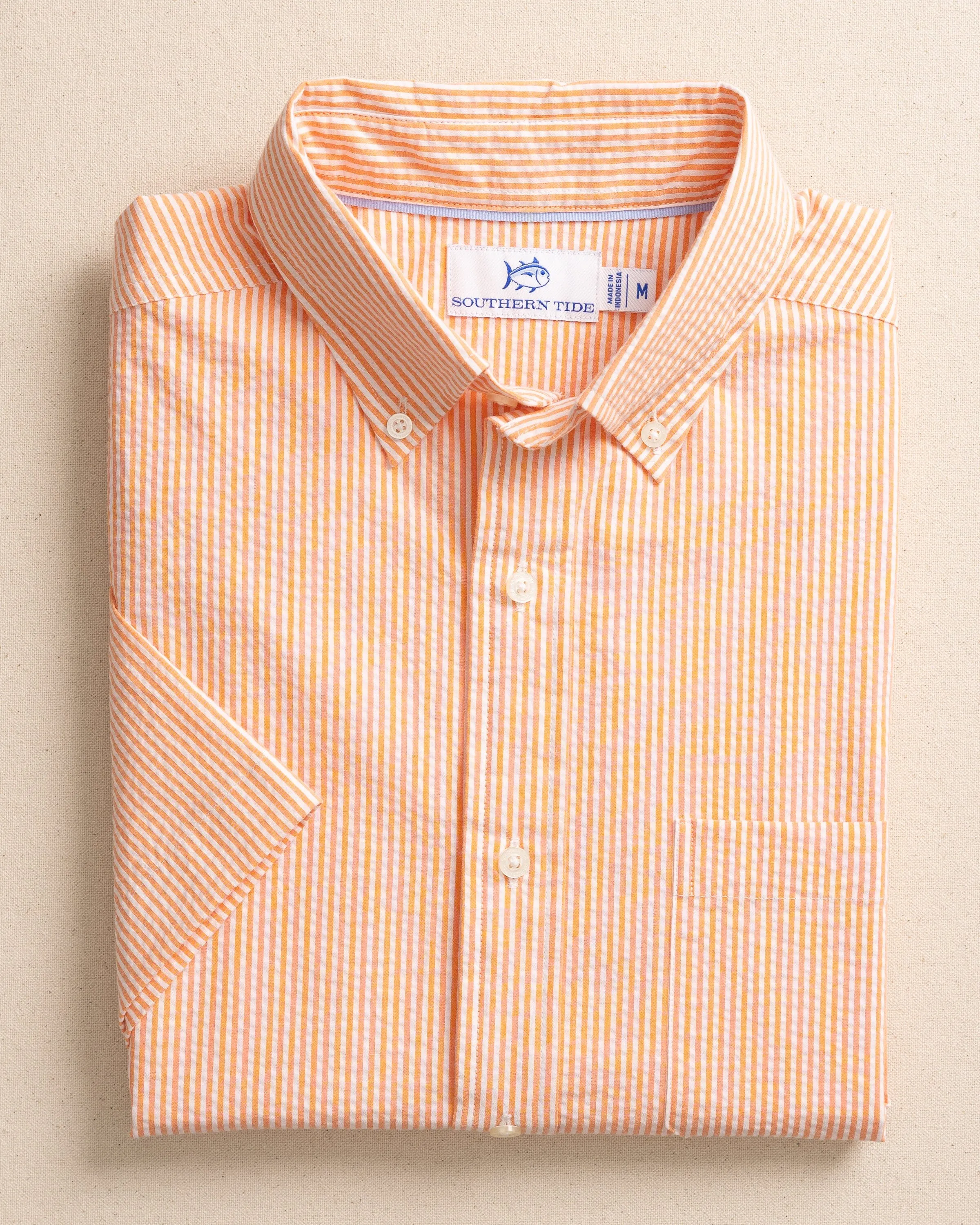 Folly Field Stripe Seersucker Short Sleeve Sport Shirt