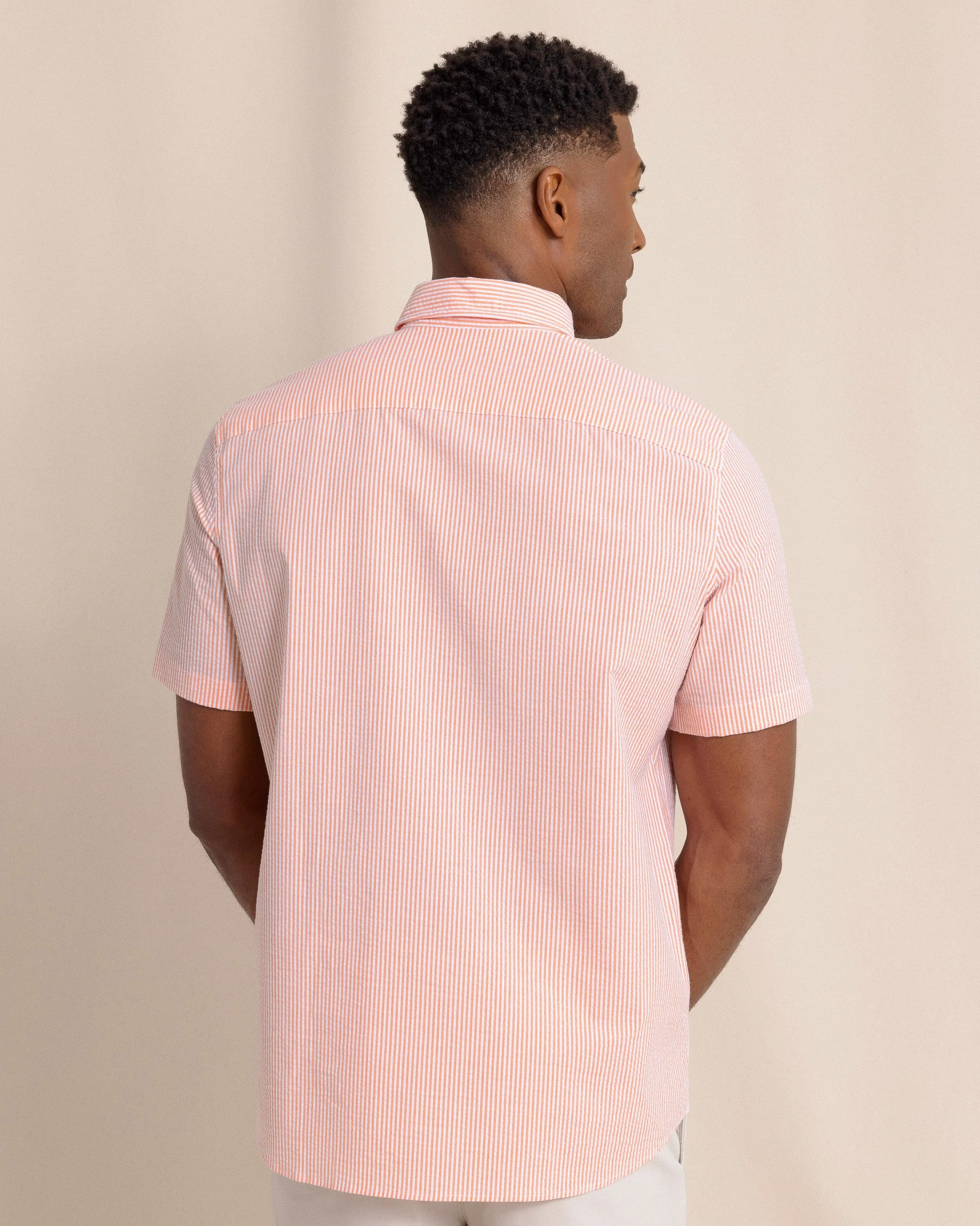 Folly Field Stripe Seersucker Short Sleeve Sport Shirt