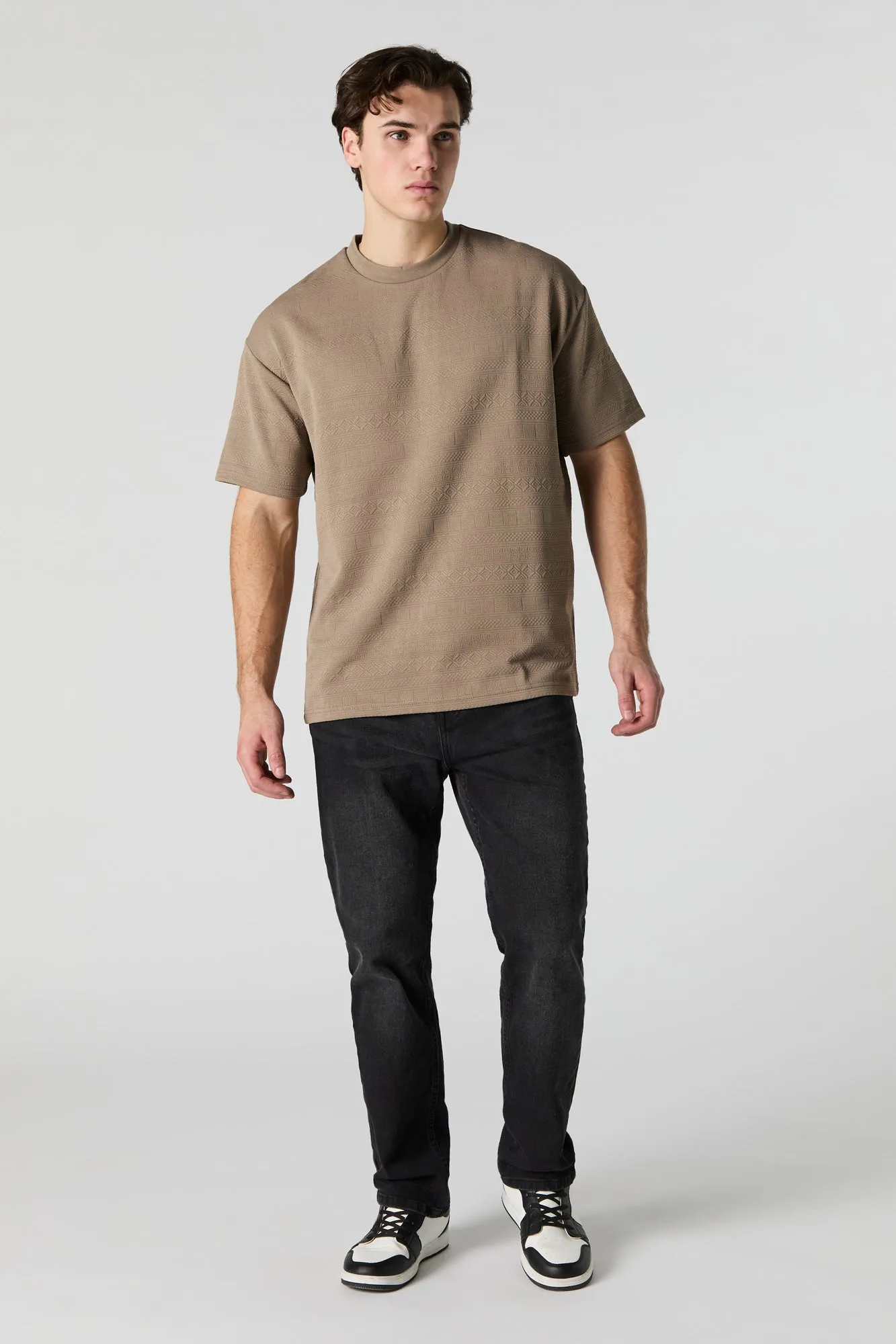 Geo Textured Relaxed T-Shirt