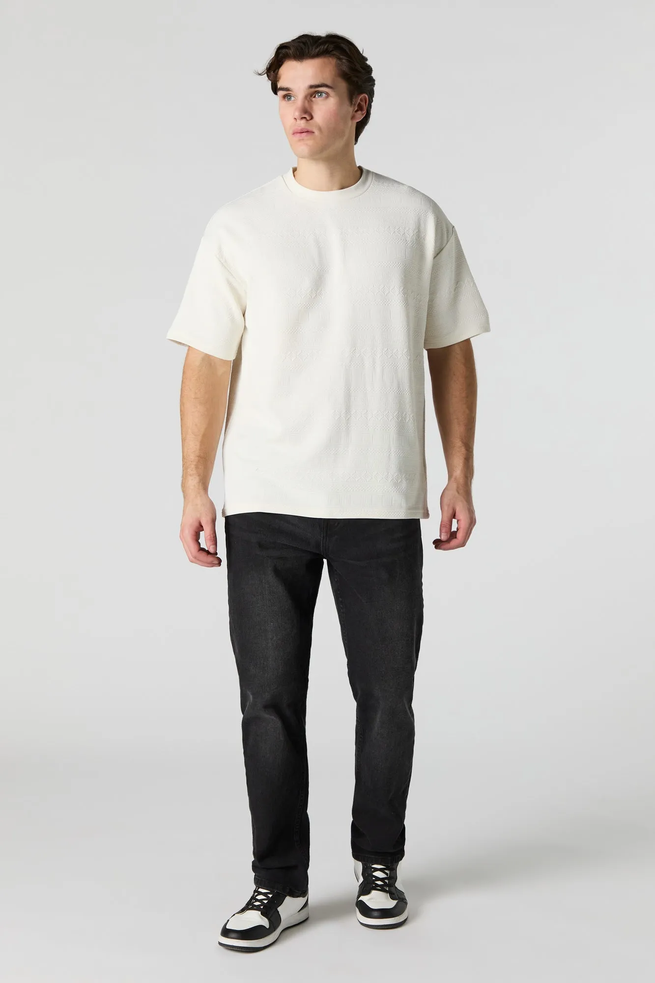 Geo Textured Relaxed T-Shirt