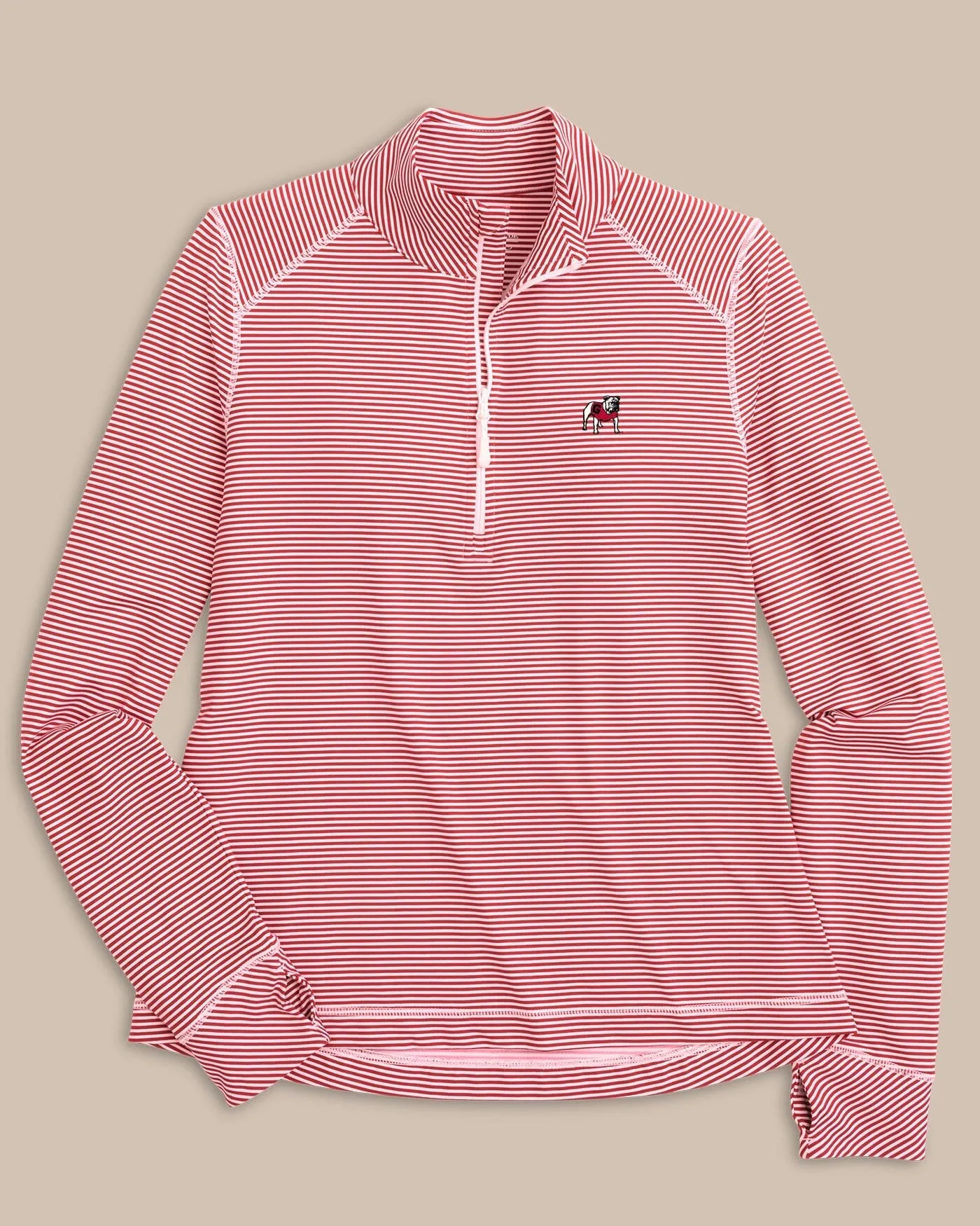Georgia Bulldogs Women's Striped Runaround Quarter Zip
