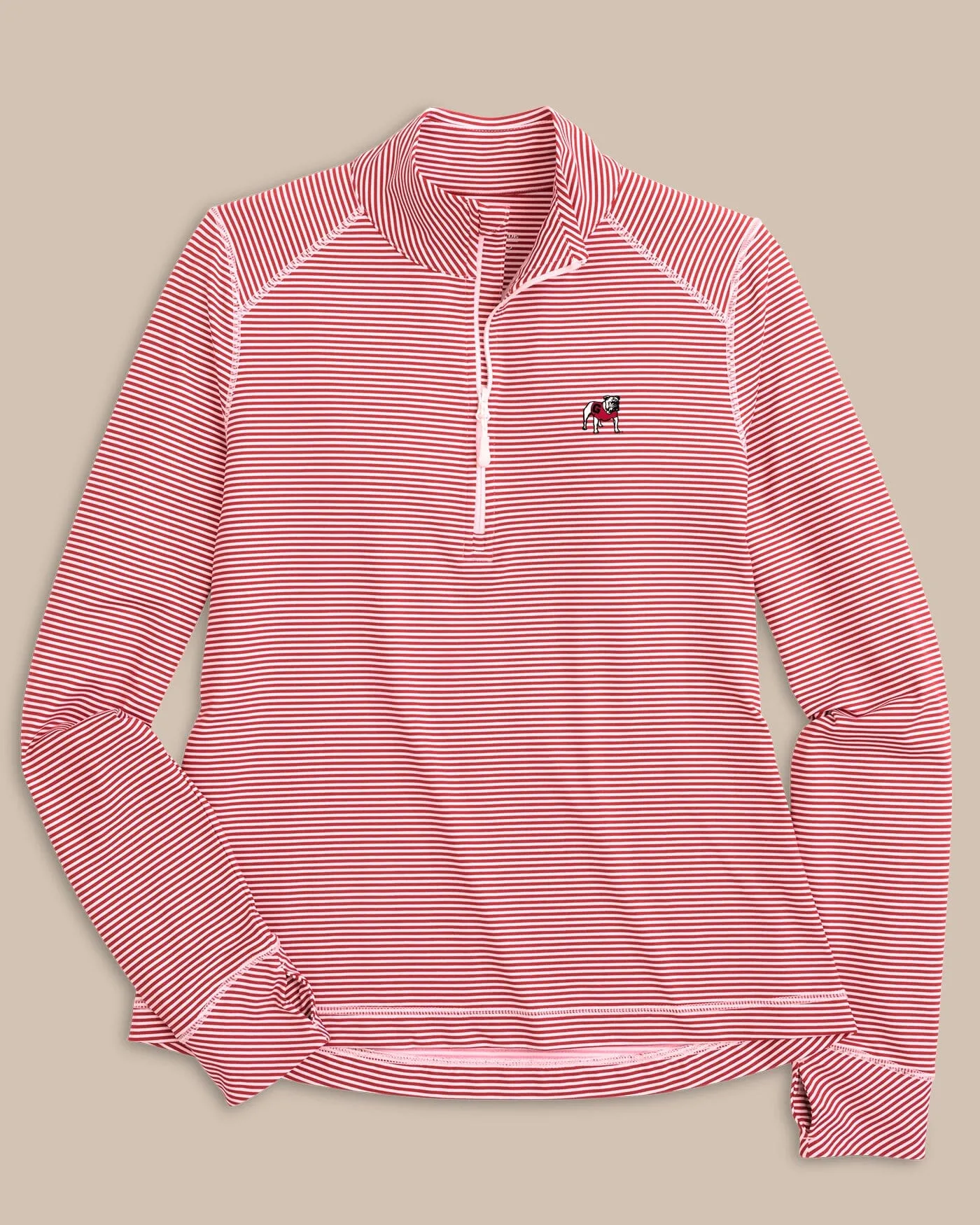 Georgia Bulldogs Women's Striped Runaround Quarter Zip