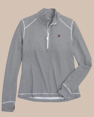 Georgia Bulldogs Women's Striped Runaround Quarter Zip