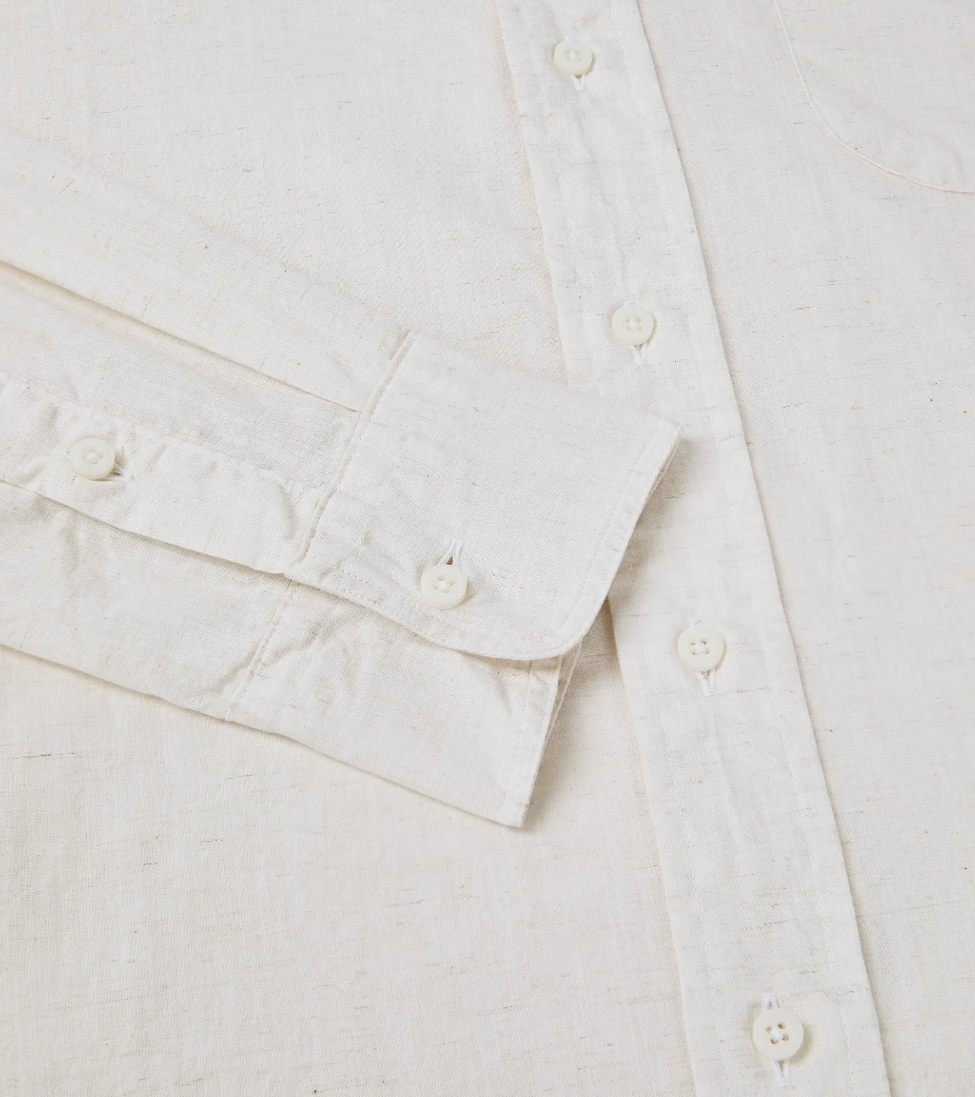 Gitman Vintage Japanese Cotton Linen Chambray Shirt: Oatmeal