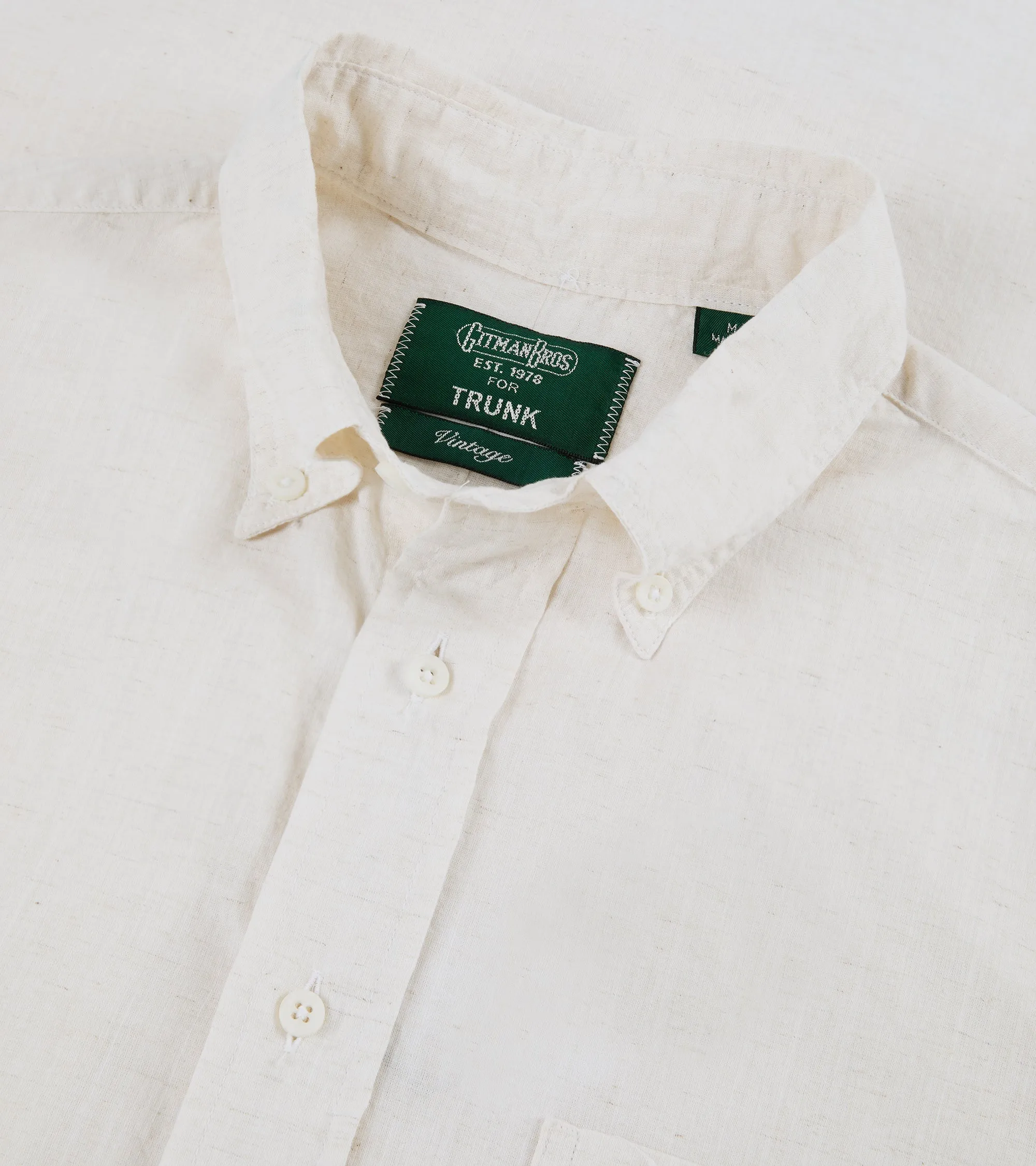 Gitman Vintage Japanese Cotton Linen Chambray Shirt: Oatmeal
