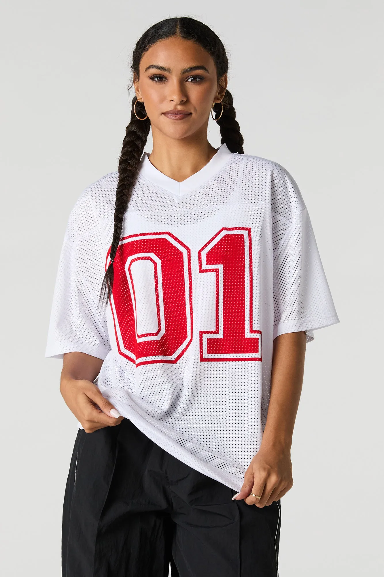 Graphic Mesh Football Jersey