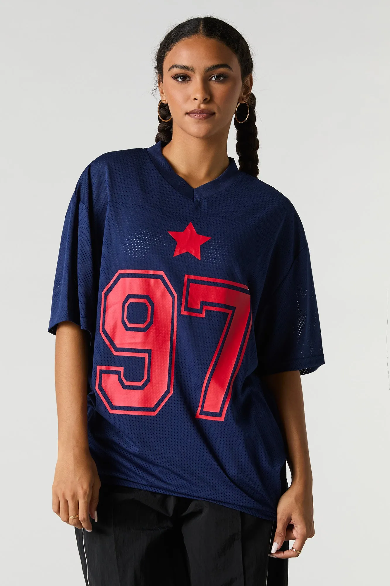 Graphic Mesh Football Jersey