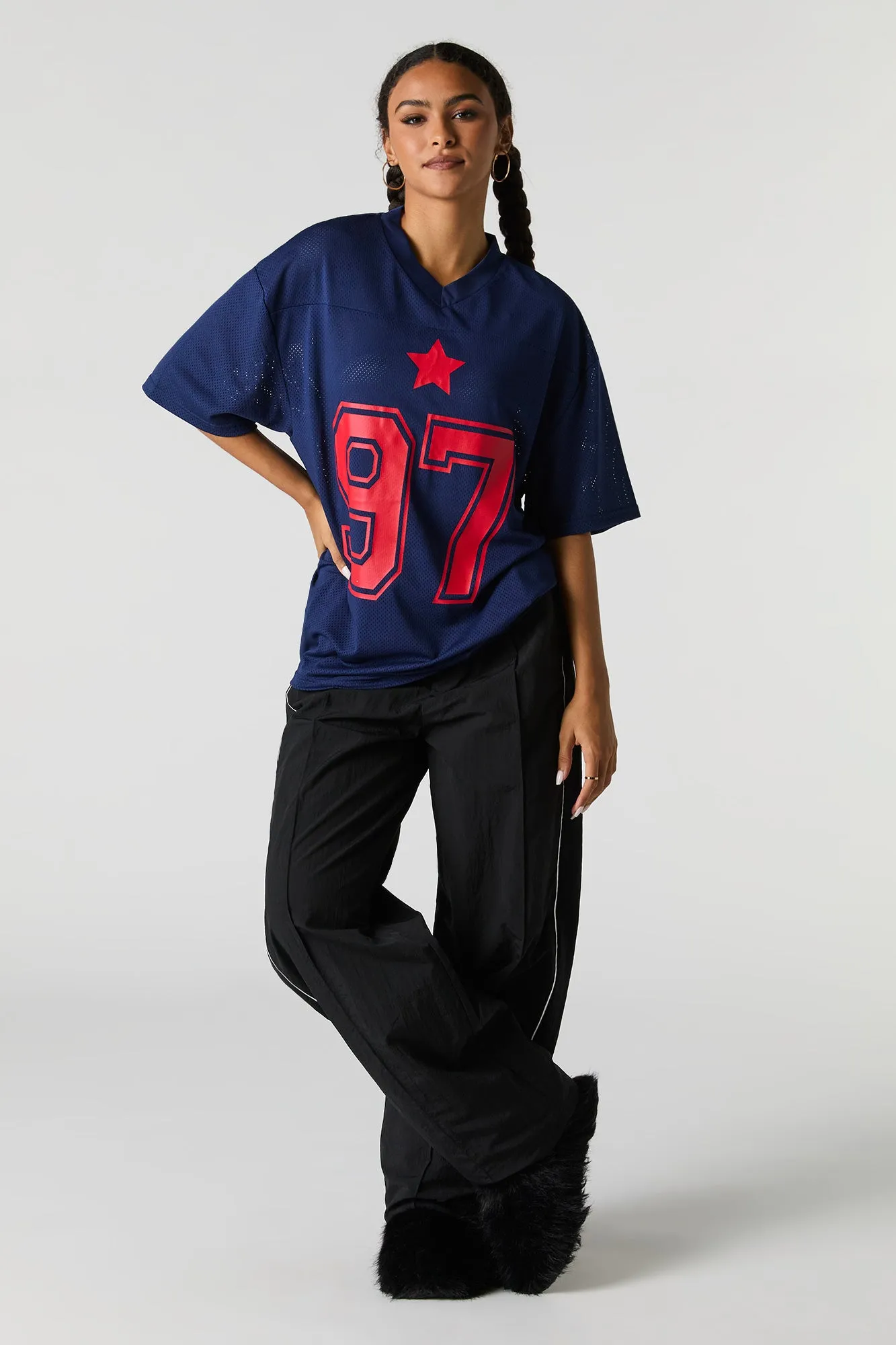 Graphic Mesh Football Jersey