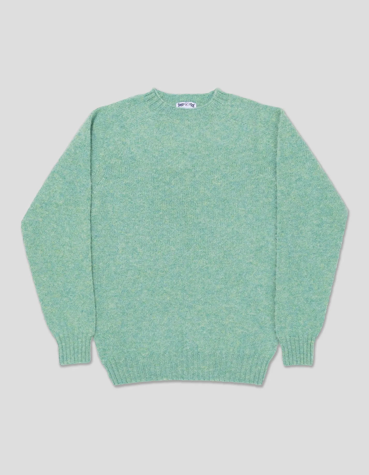 ICE BLUE SHAGGY DOG CREWNECK SWEATER - TRIM FIT