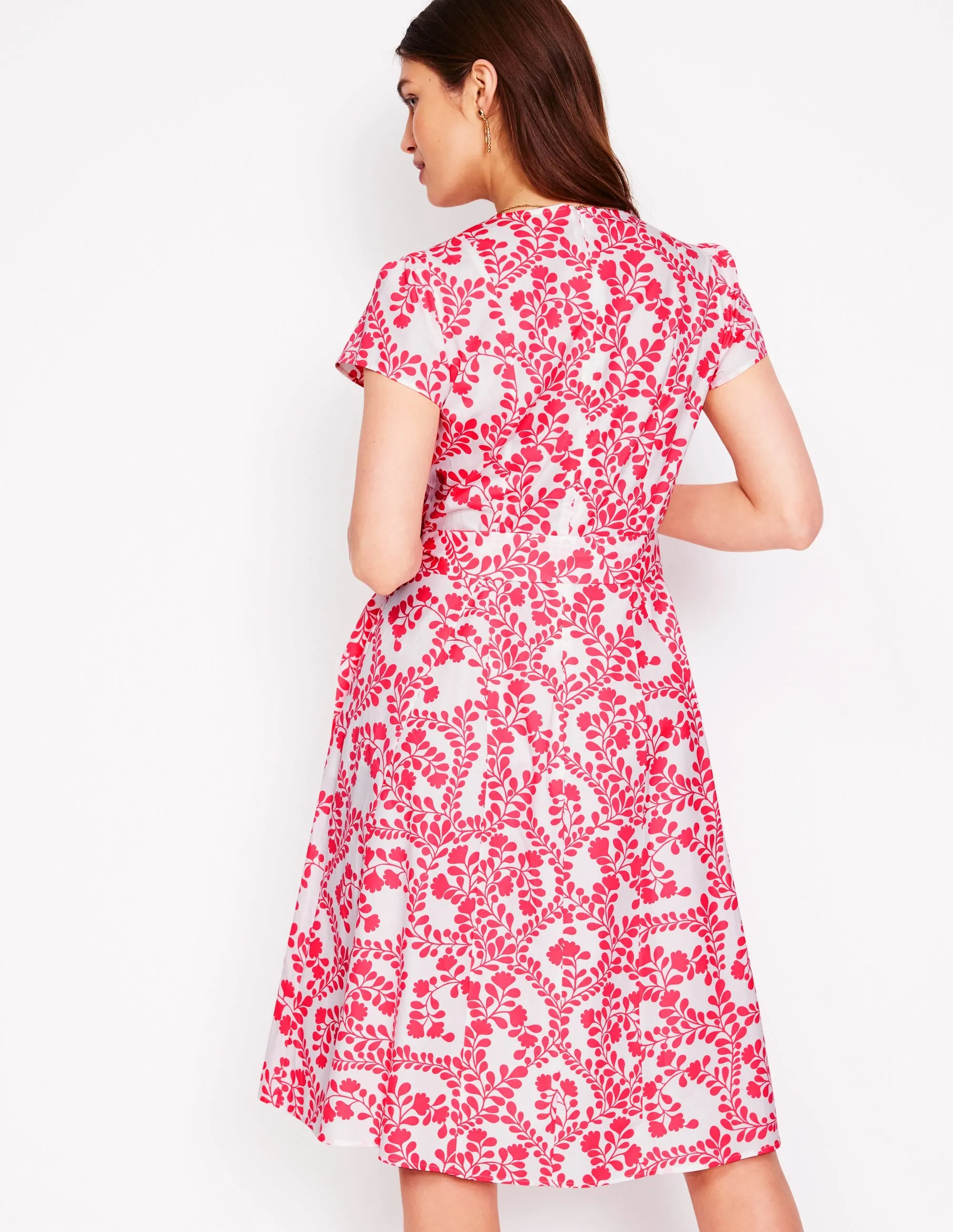 Imo Cotton Short Dress-lvory. Vine Silhouette