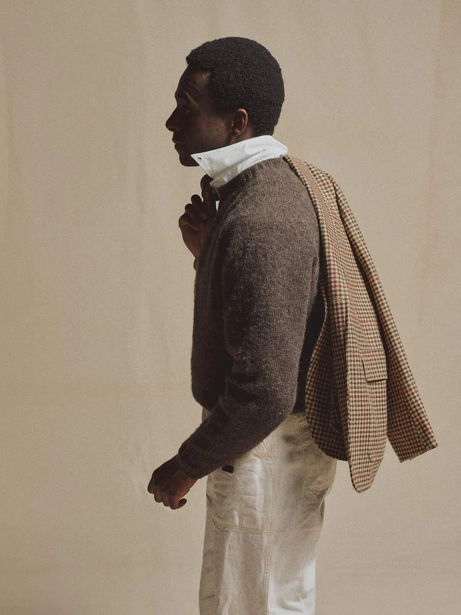 J.PRESS X BUCK MASON SHAGGY DOG SWEATER - BROWN