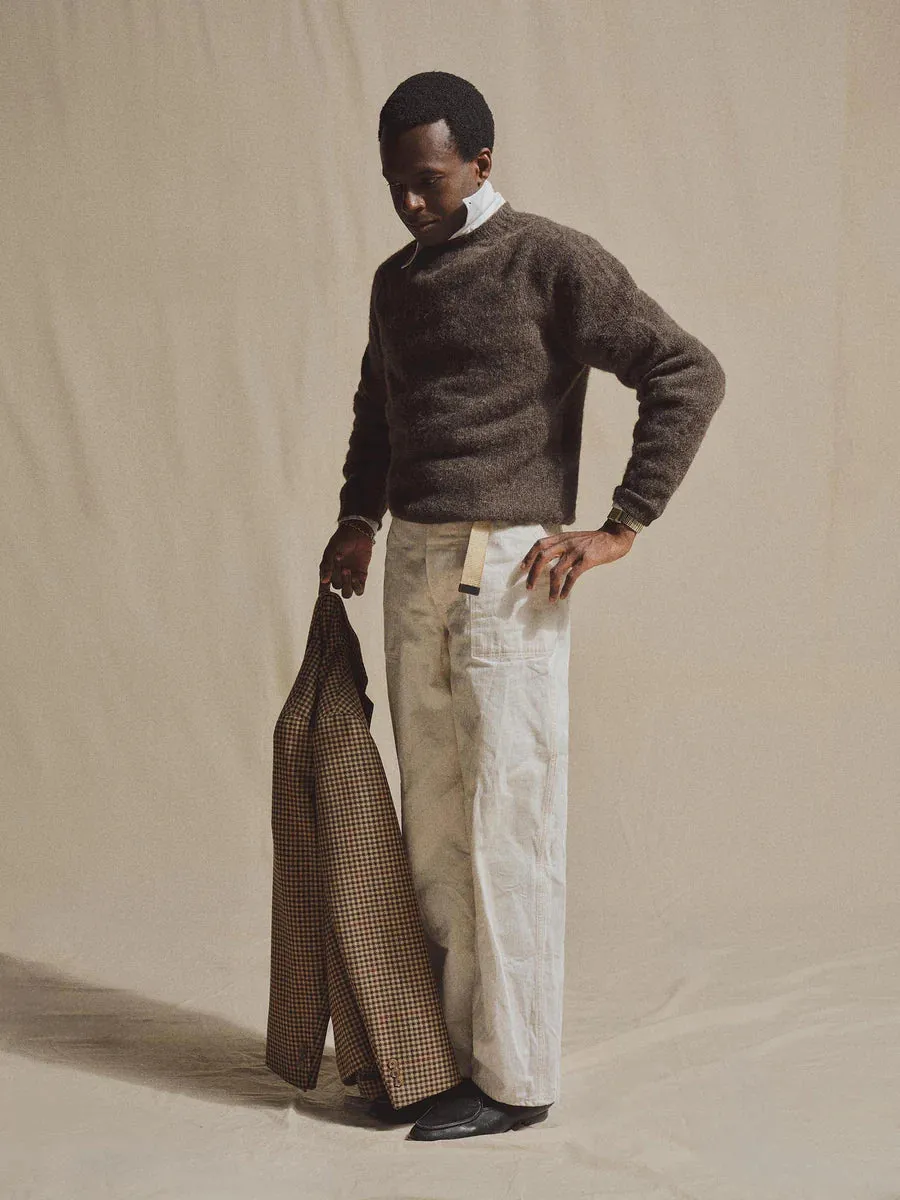 J.PRESS X BUCK MASON SHAGGY DOG SWEATER - BROWN