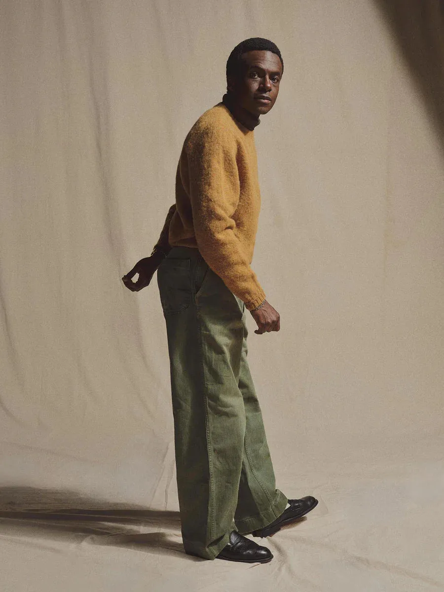 J.PRESS X BUCK MASON SHAGGY DOG SWEATER - DARK YELLOW