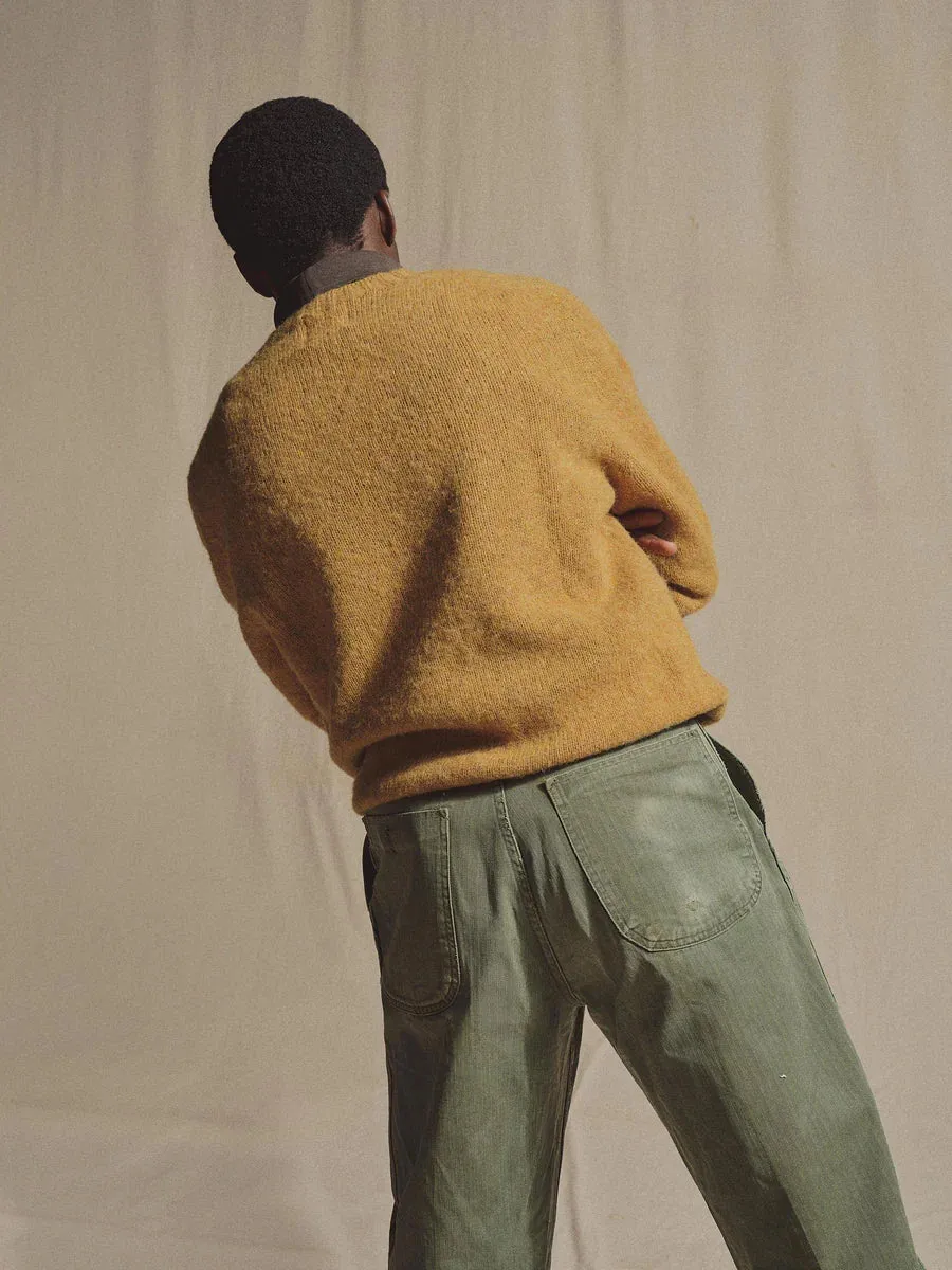J.PRESS X BUCK MASON SHAGGY DOG SWEATER - DARK YELLOW