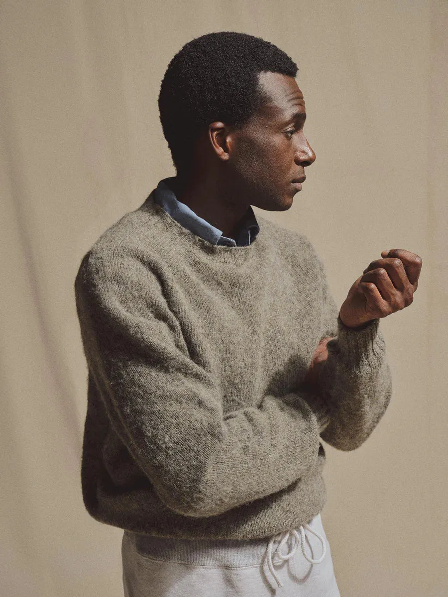 J.PRESS X BUCK MASON SHAGGY DOG SWEATER - GREY MIX