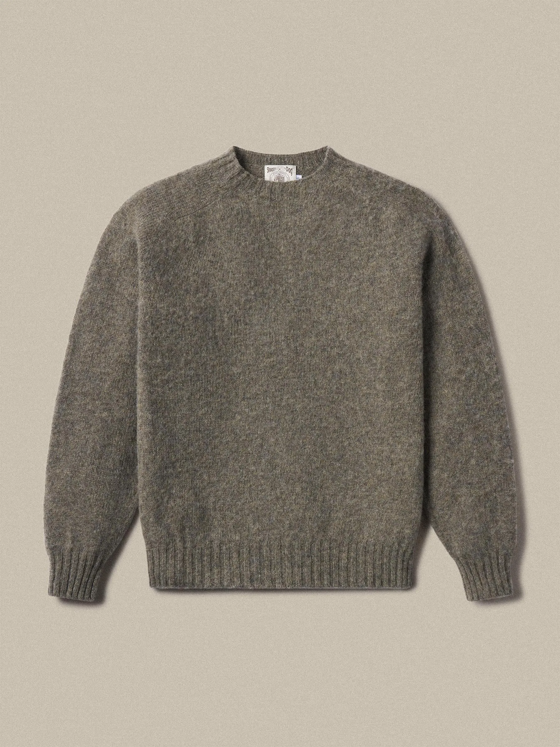 J.PRESS X BUCK MASON SHAGGY DOG SWEATER - GREY MIX