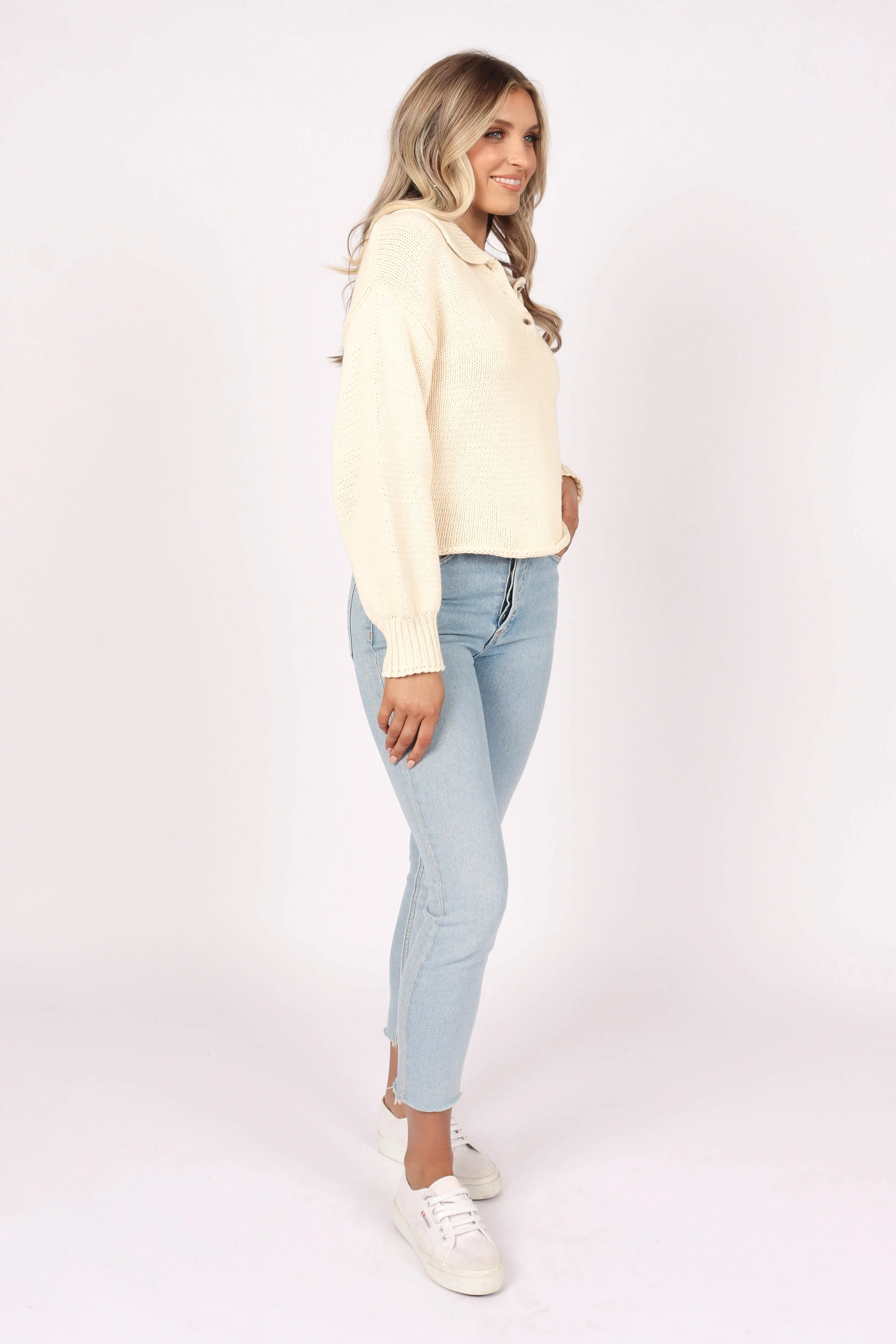 Julia Knit Sweater - Cream