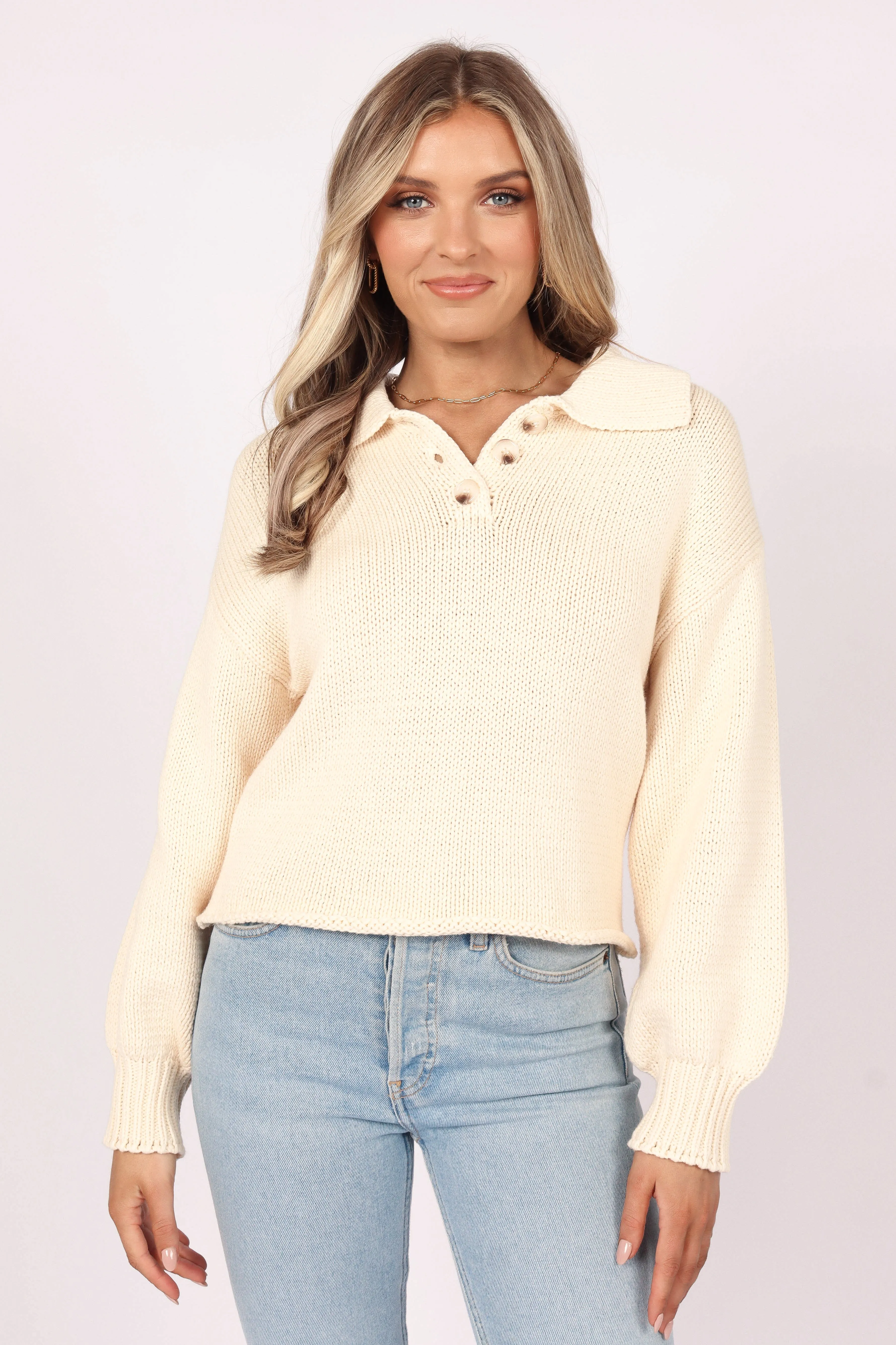 Julia Knit Sweater - Cream