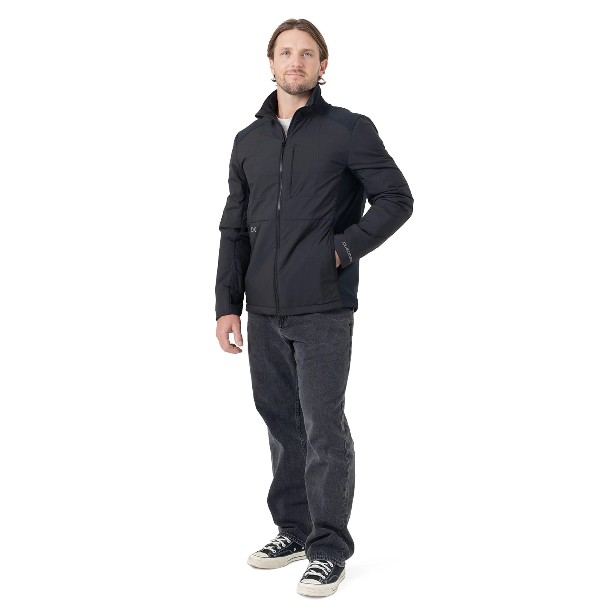 Light Wt. Mixed Media Jacket - Black