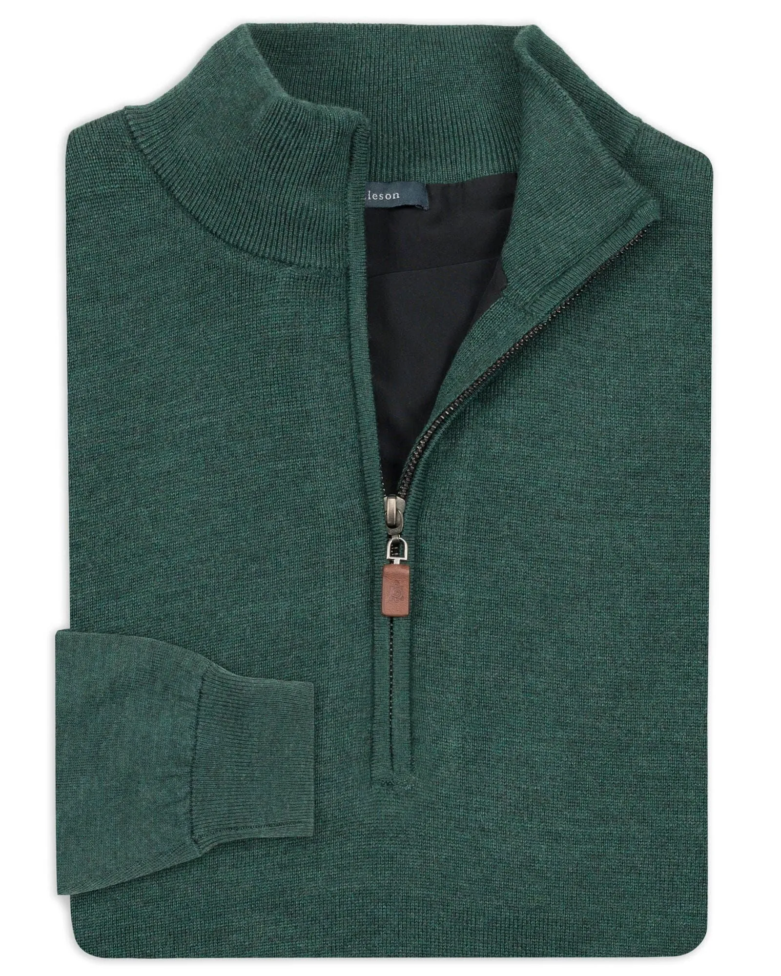 Lined Merino Quarter-Zip Pullover