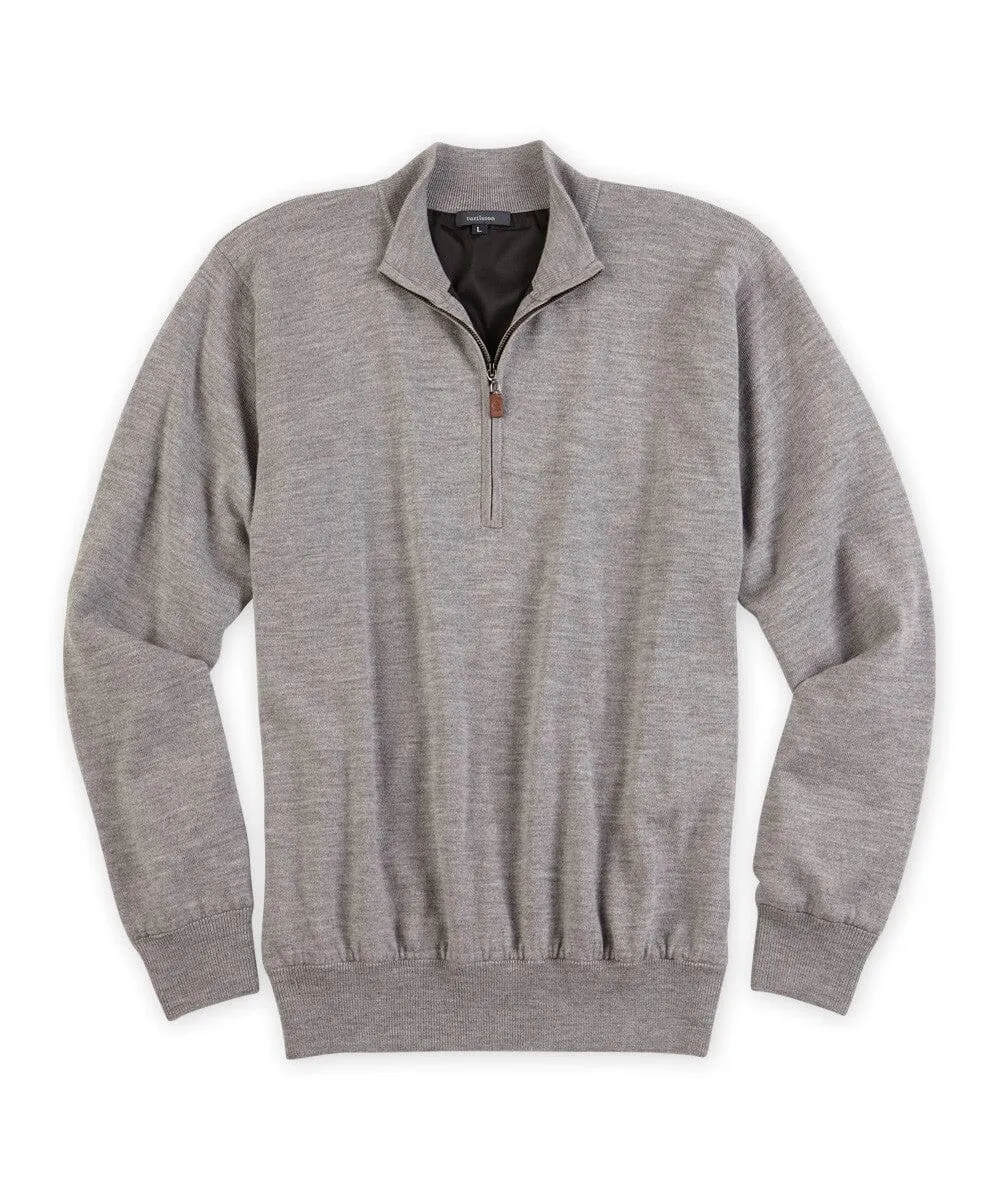 Lined Merino Quarter-Zip Pullover