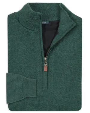 Lined Merino Quarter-Zip Pullover
