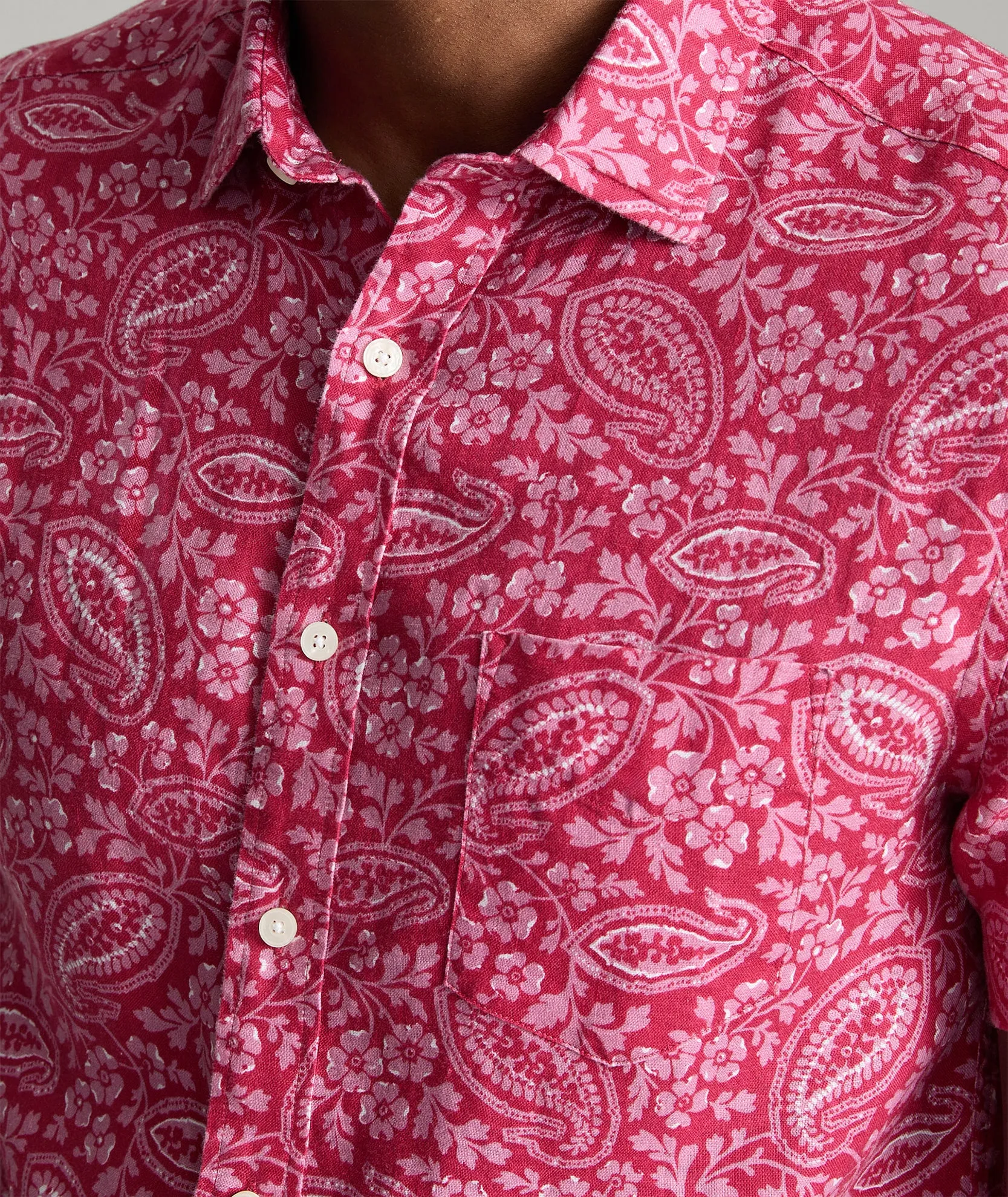 Linen Short-Sleeve Turner Shirt
