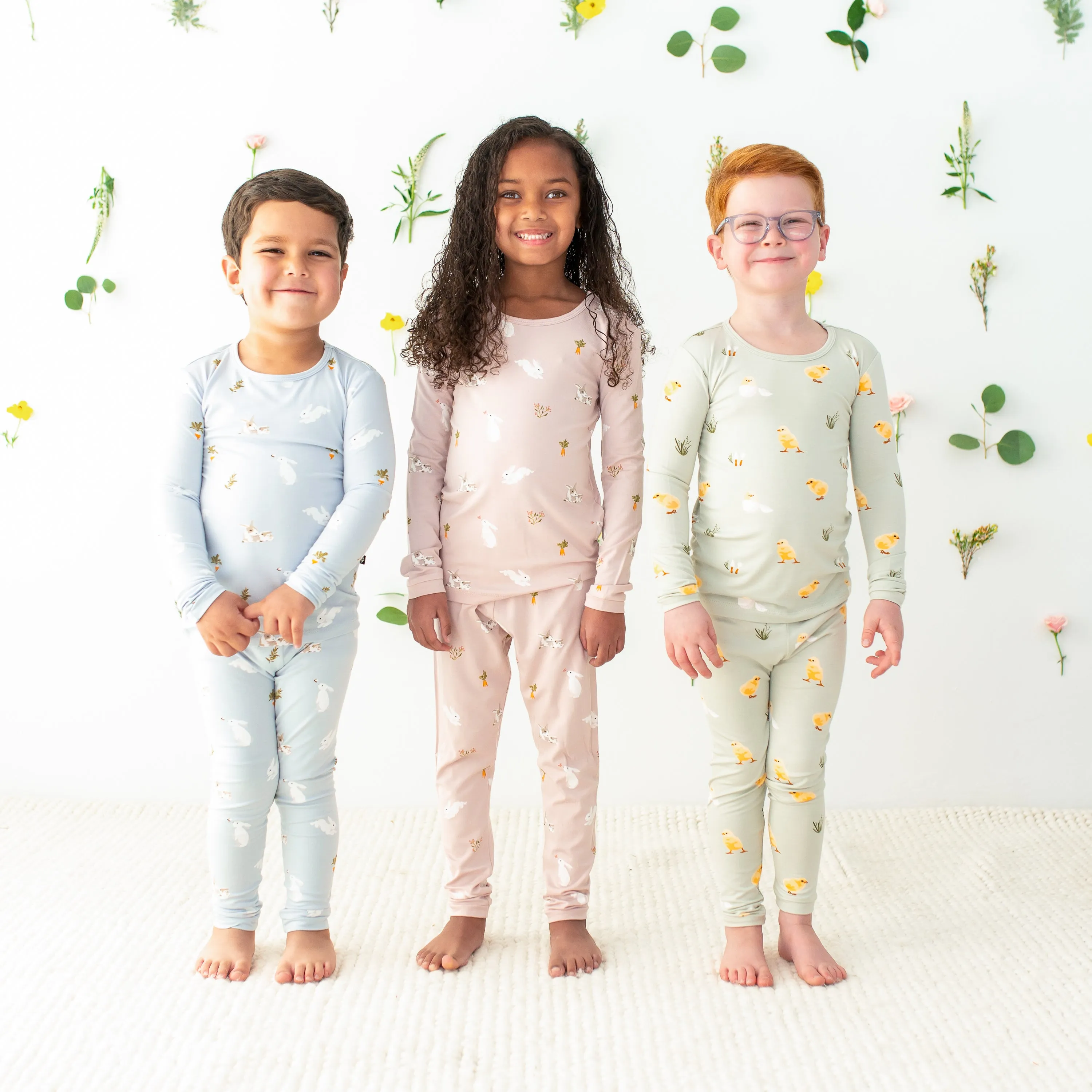 Long Sleeve Pajamas in Ice Rabbit