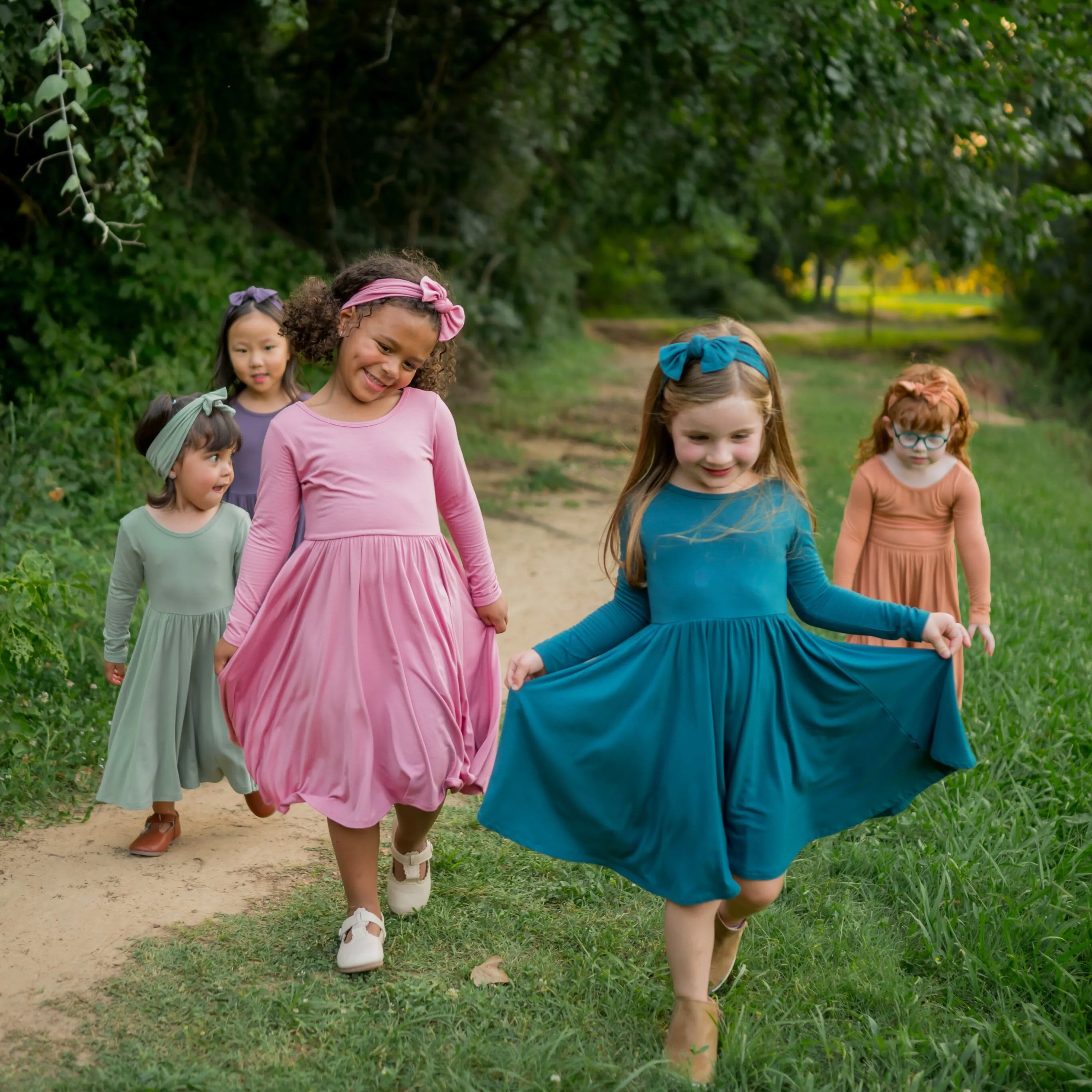 Long Sleeve Twirl Dress in Loch