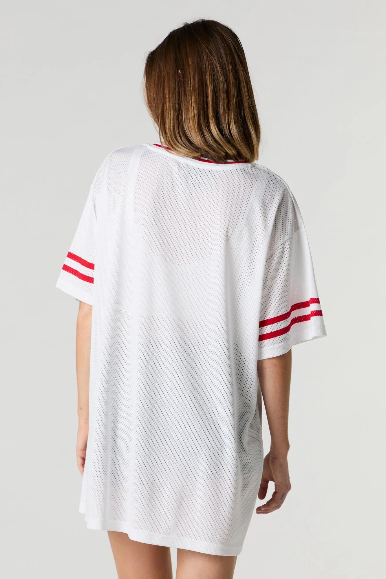 Los Angeles Graphic Mesh Jersey Dress