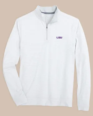 LSU Tigers Cruiser Micro-Stripe Heather Quarter Zip