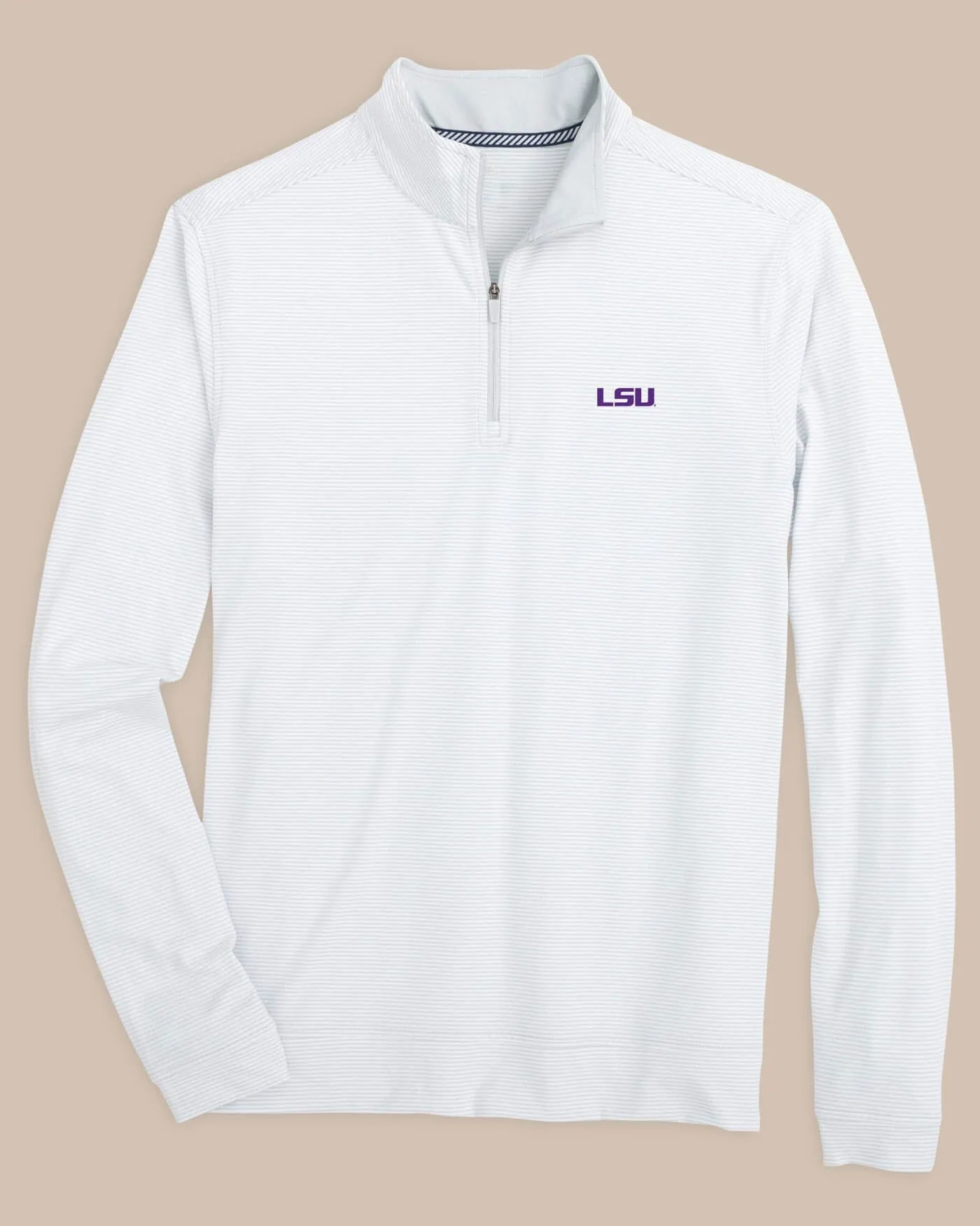 LSU Tigers Cruiser Micro-Stripe Heather Quarter Zip