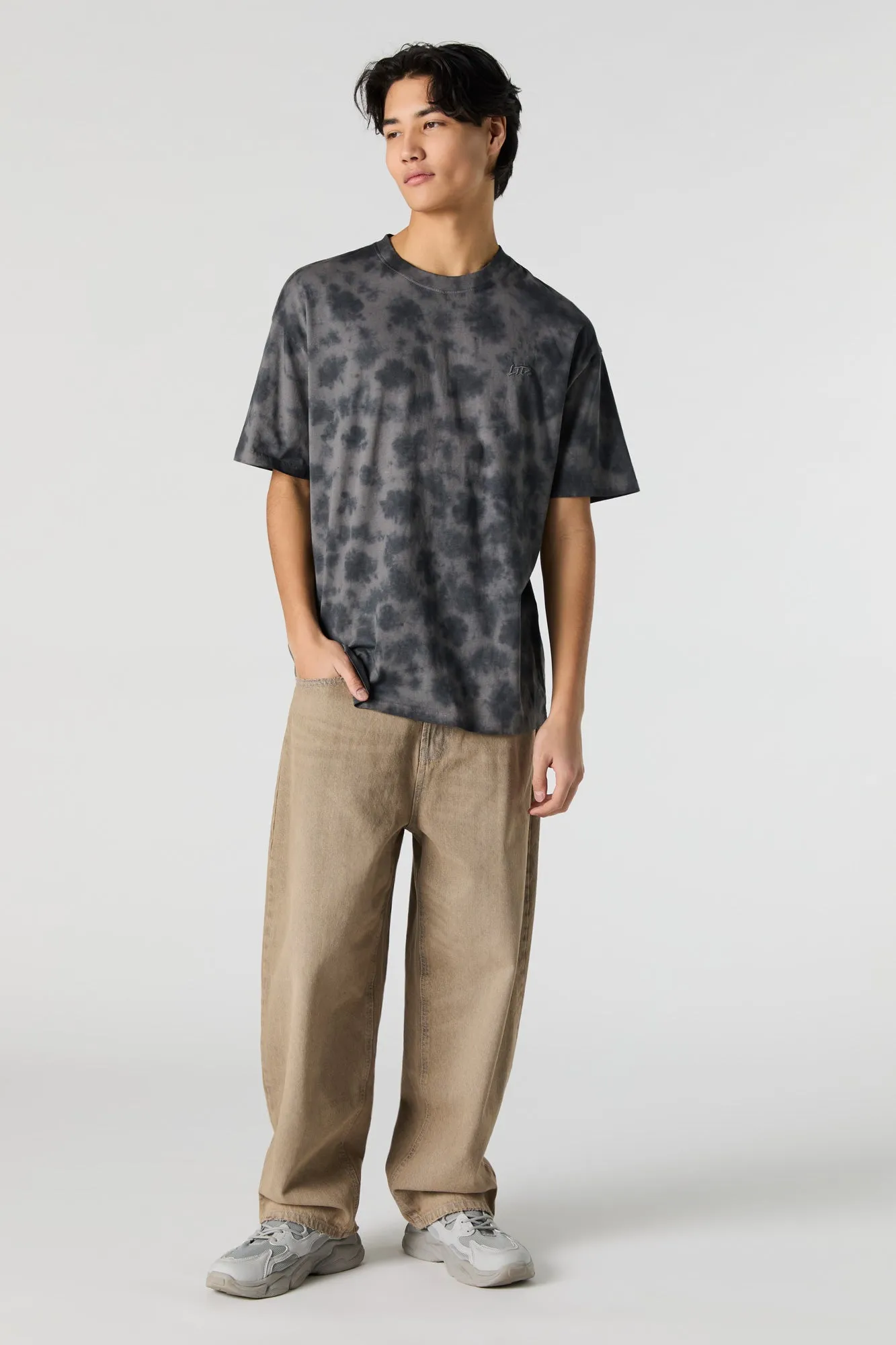 LTD Embroidered Tie Dye Relaxed T-Shirt